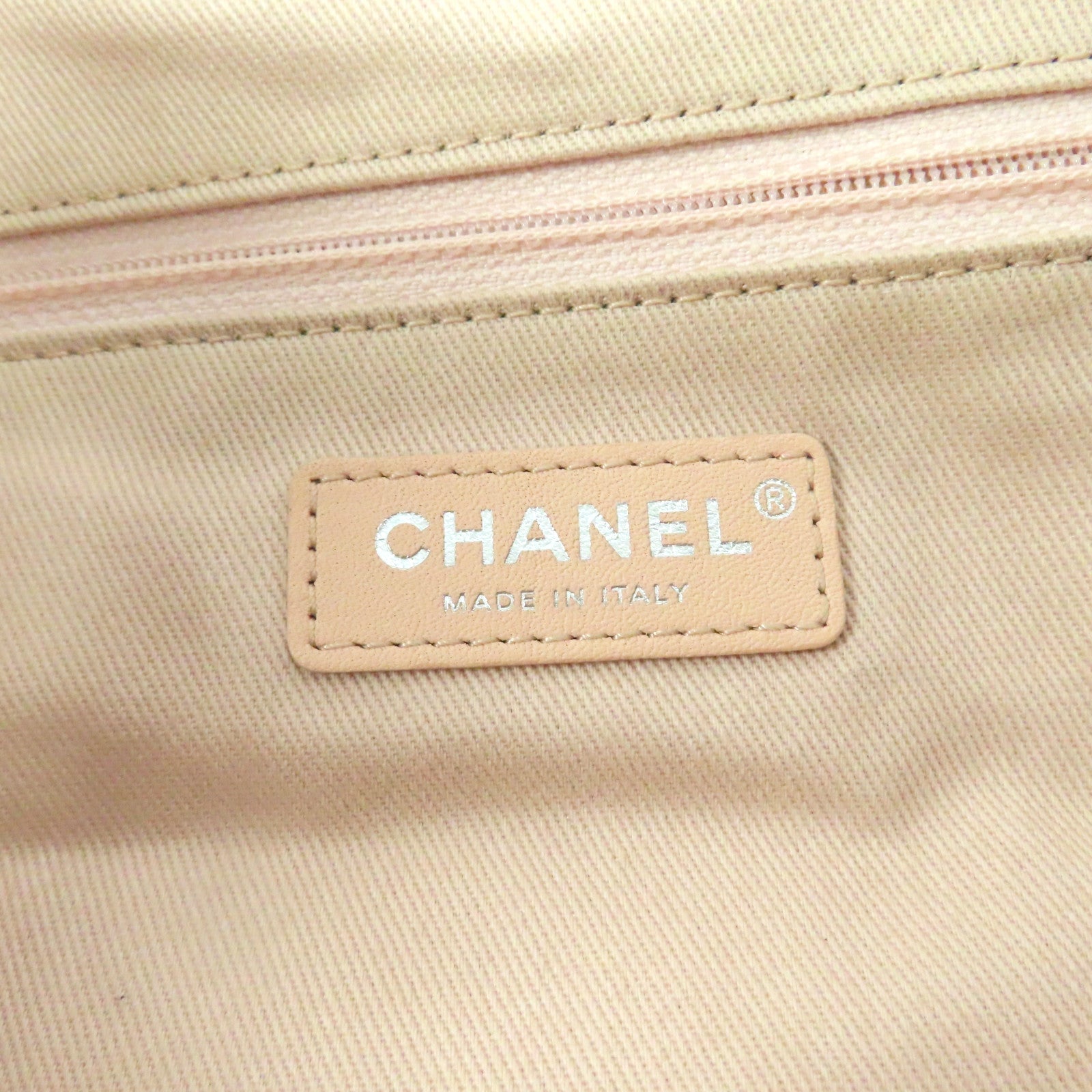 CHANEL 帆布2way Shoulder銀扣手挽肩背兩用袋粉紅色