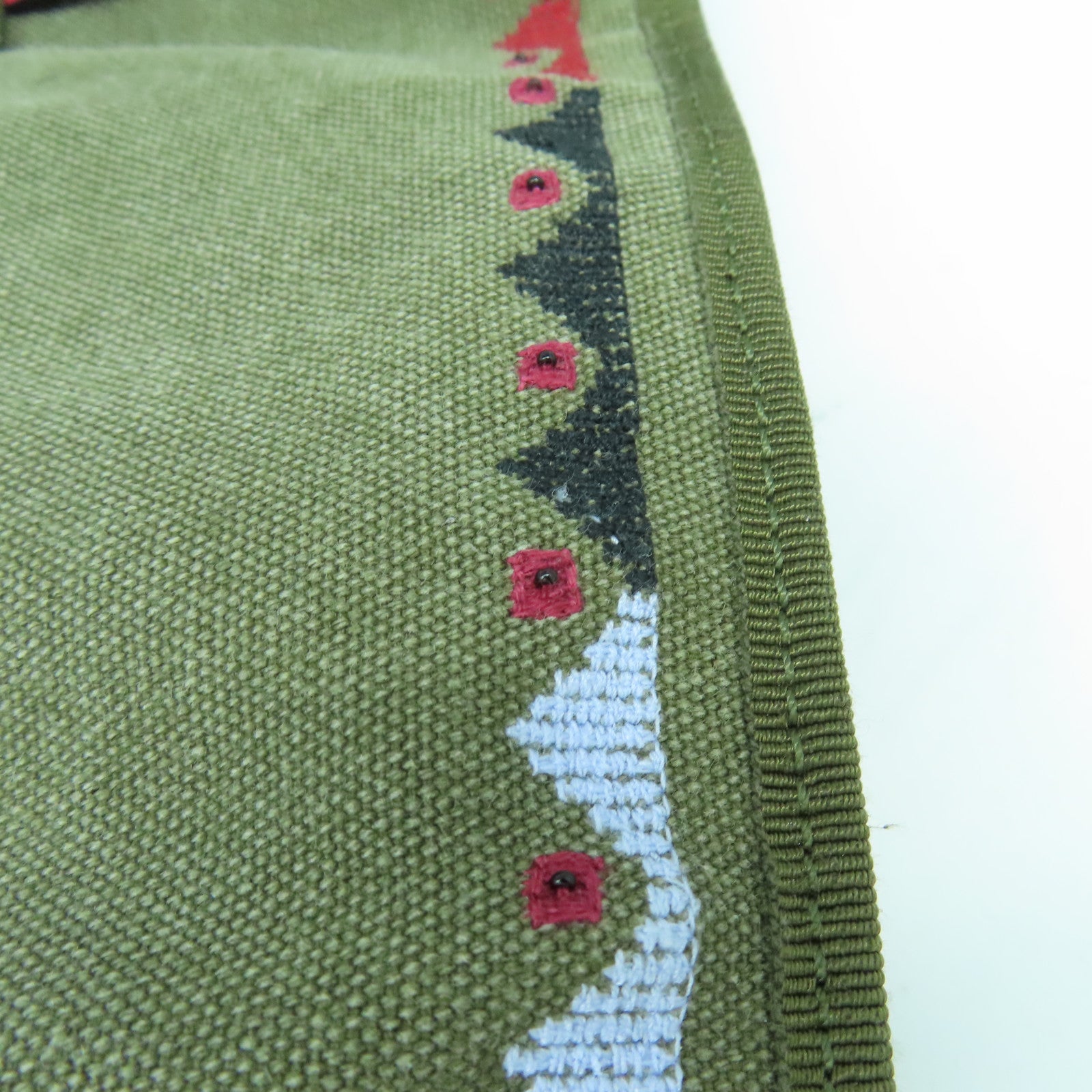 Valentino 帆布Tote Bag銀扣手挽袋綠色