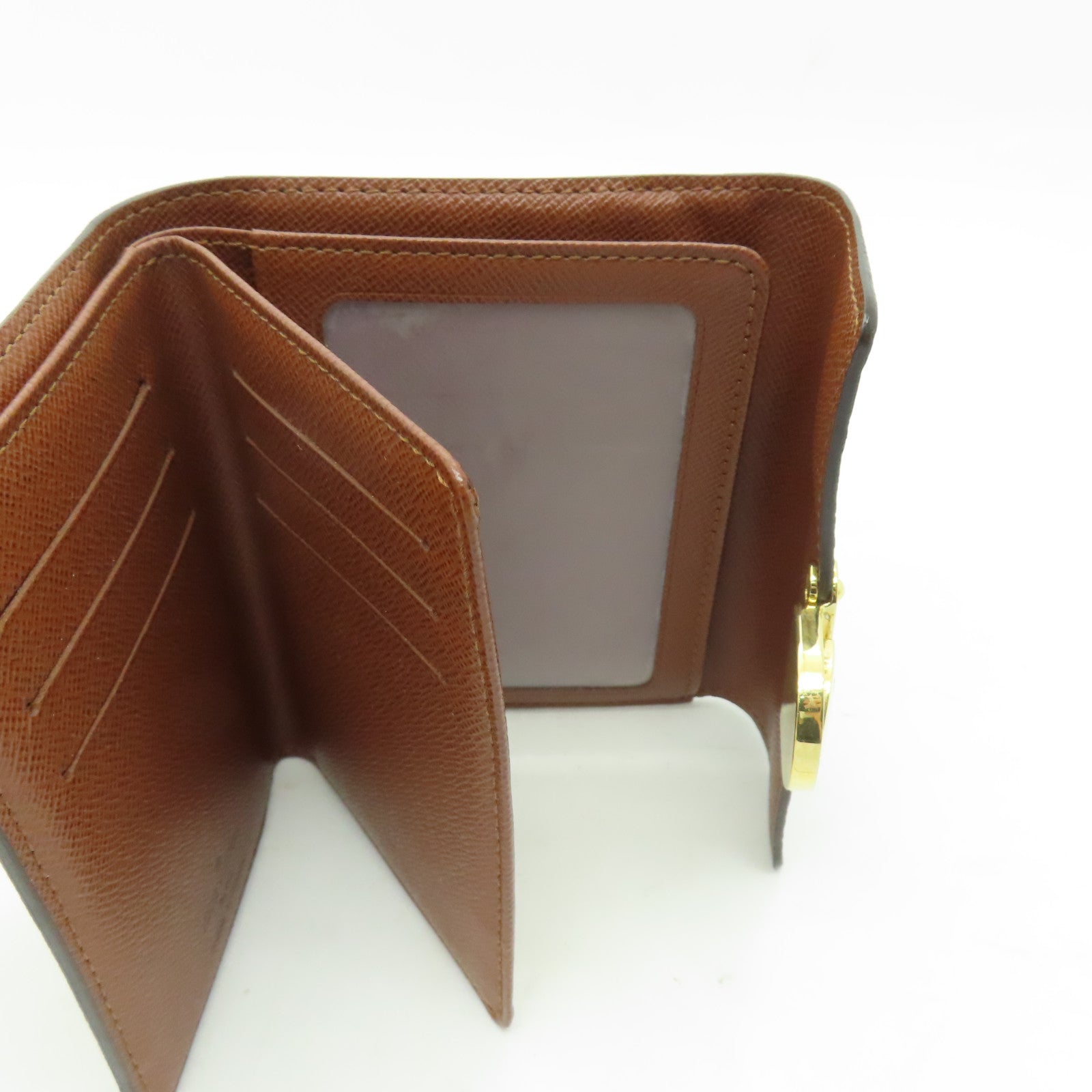LOUIS VUITTON Monogram Portefeuilie金扣錢包啡色