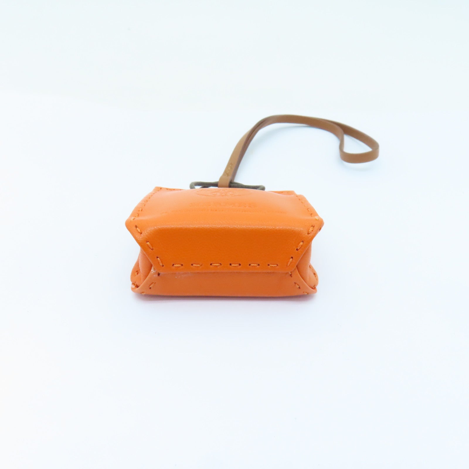 HERMES Swift皮革Bag Charm掛飾Orange橙色