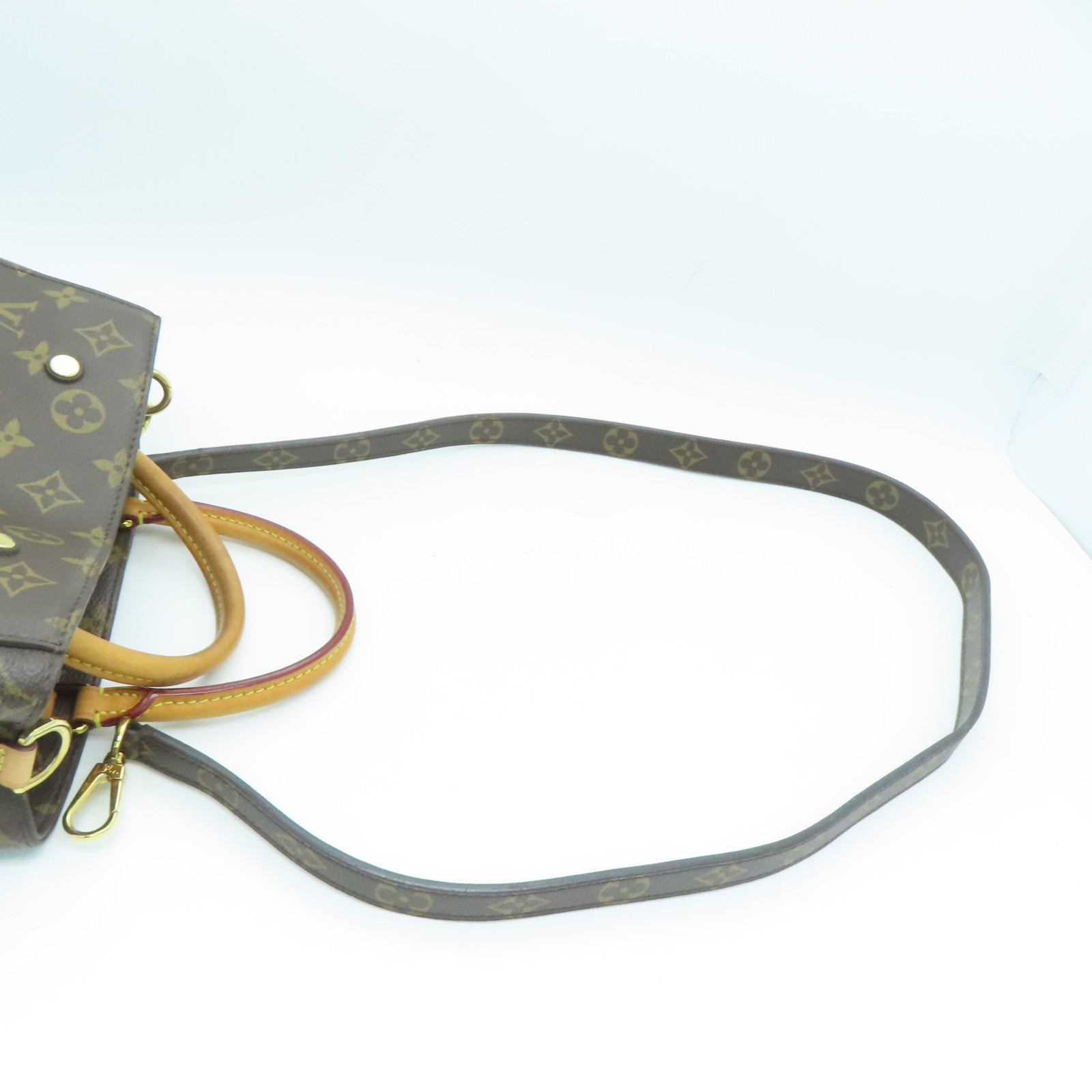LOUIS VUITTON Monogram Montaigne BB金扣手挽肩背兩用袋啡色