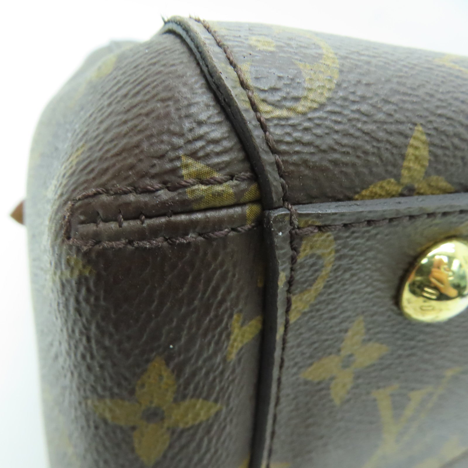 LOUIS VUITTON Monogram Montaigne BB金扣手挽肩背兩用袋啡色