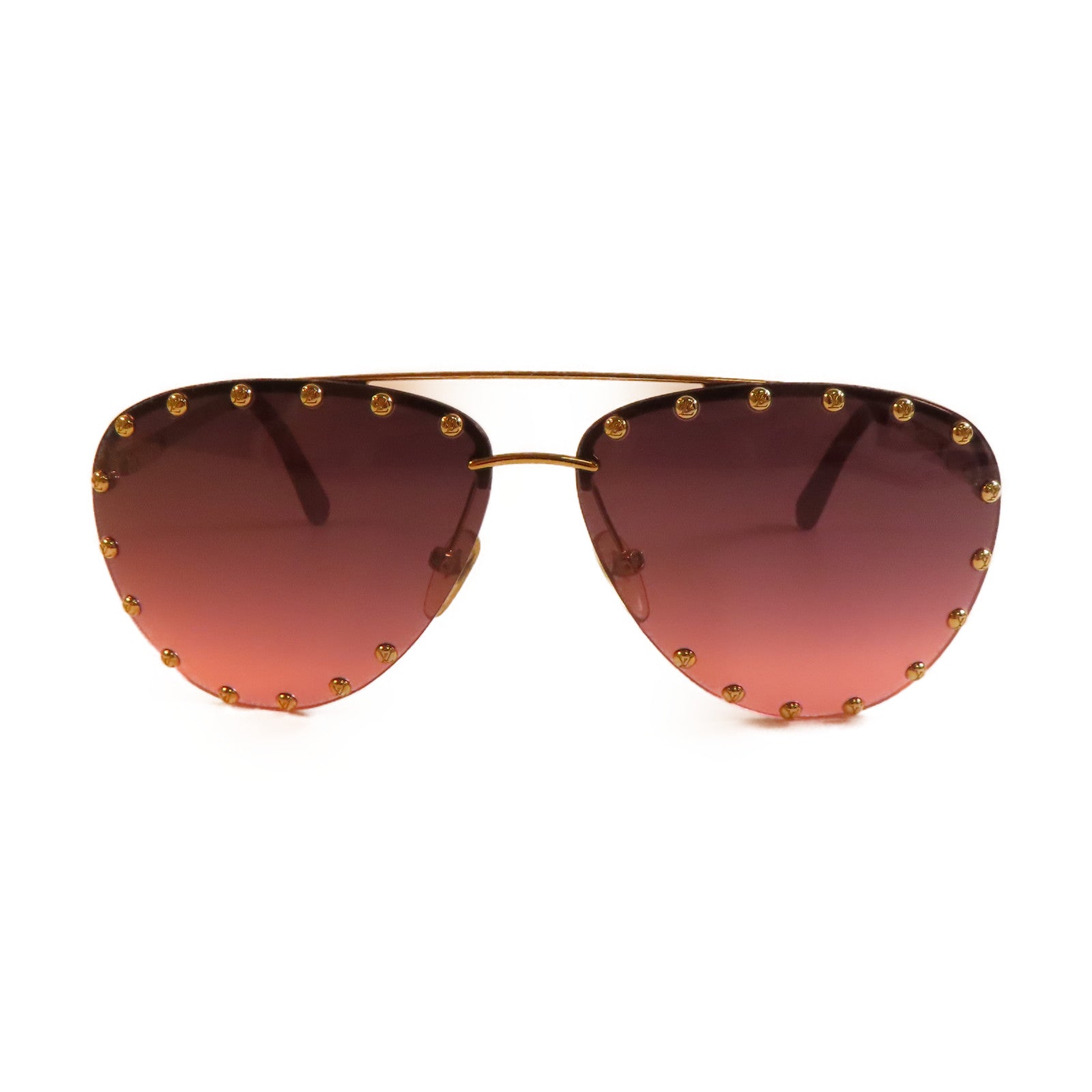 LOUIS VUITTON 金屬/PVC Sunglasses太陽眼鏡金色/紅色