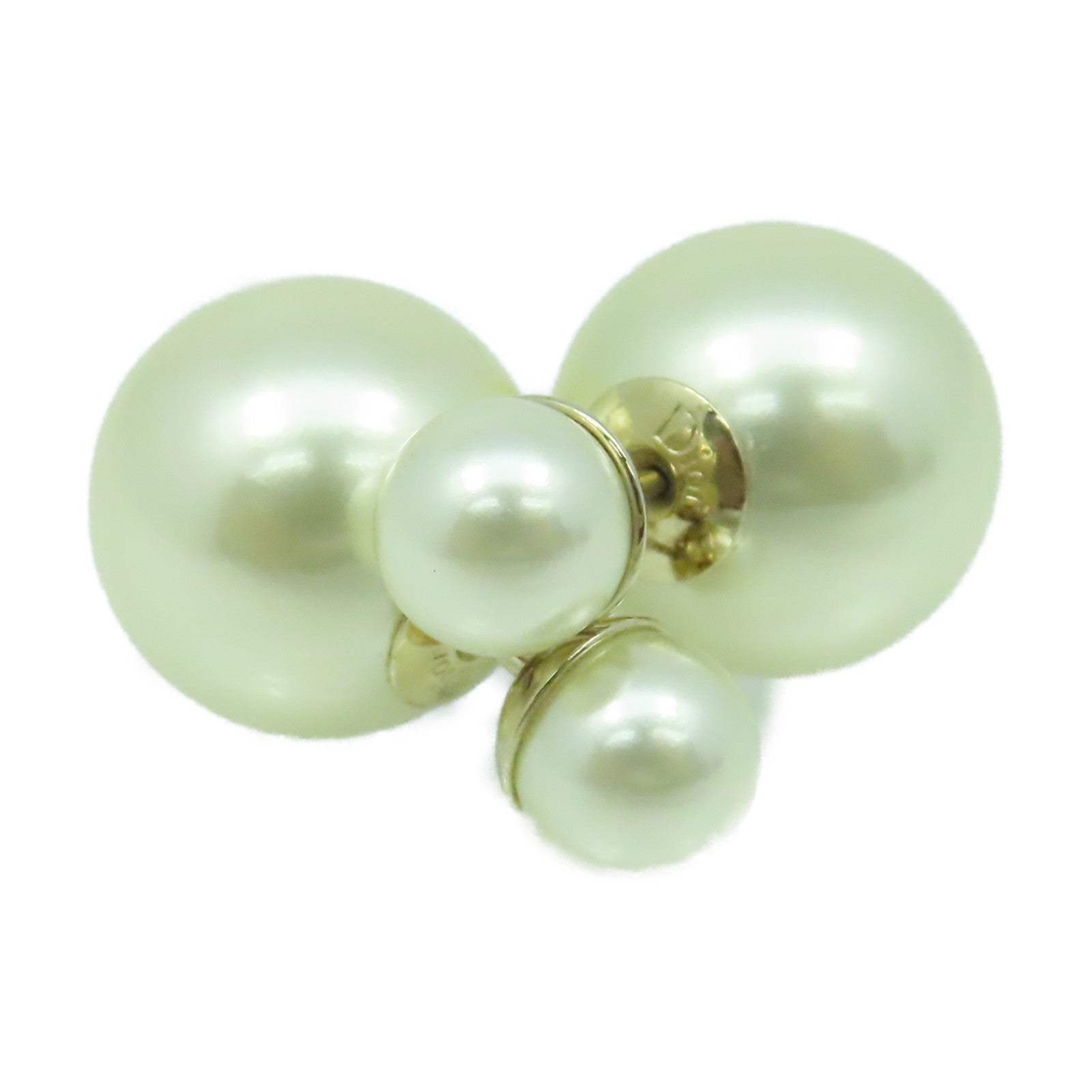 Dior 金屬/仿珍珠Pearl Earrings耳環珍珠色