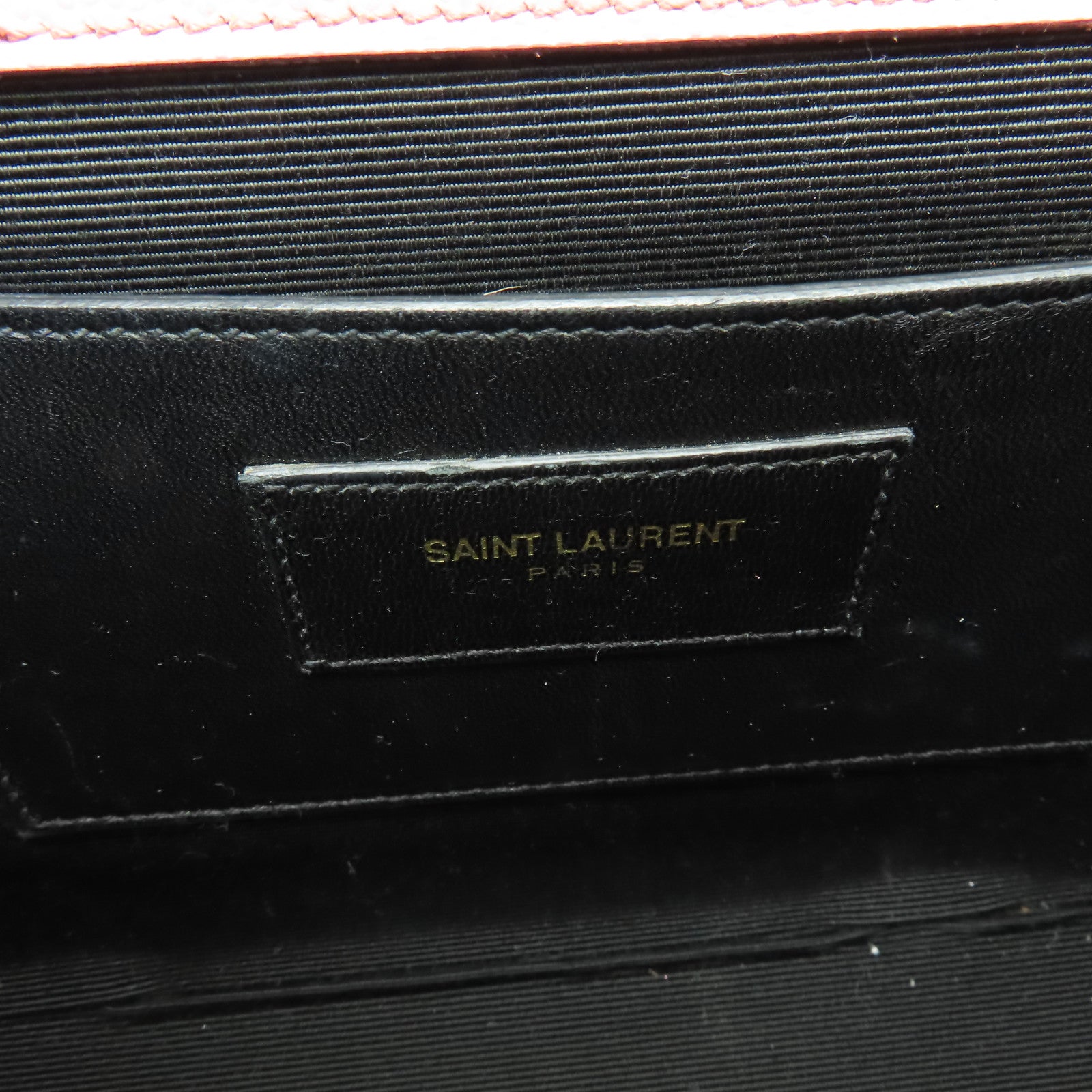 SAINT LAURENT 牛皮皮革Shoulder Bag金扣鏈帶肩背袋粉紅色