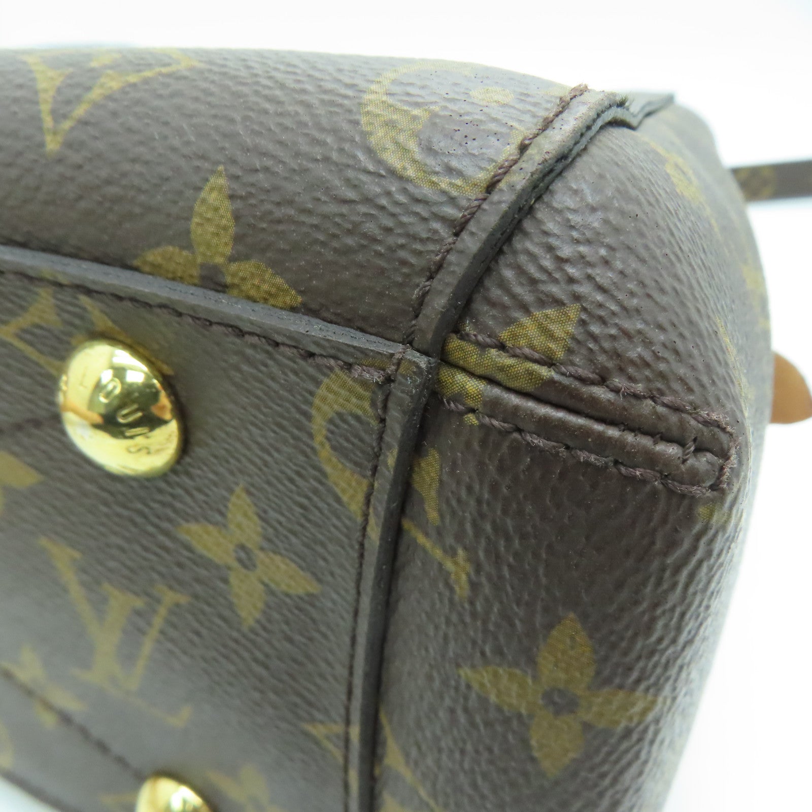 LOUIS VUITTON Monogram Montaigne BB金扣手挽肩背兩用袋啡色