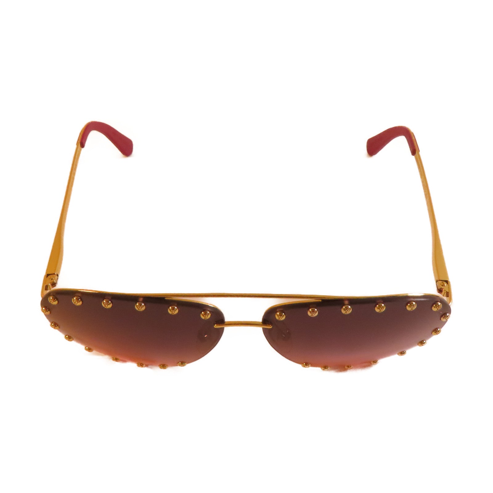 LOUIS VUITTON 金屬/PVC Sunglasses太陽眼鏡金色/紅色