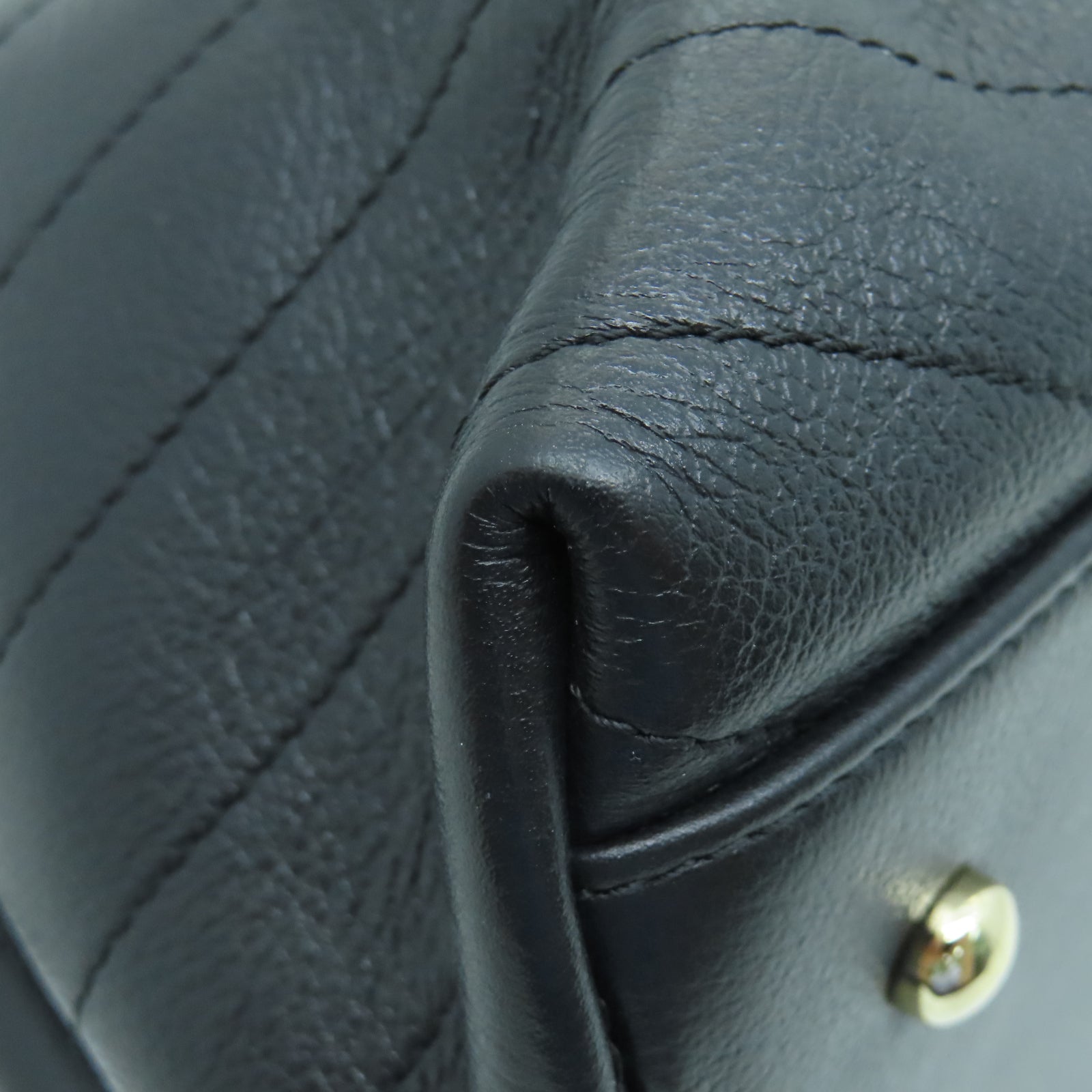 CHANEL 【激減優惠】斜紋羊皮皮革2 Way Shoulder Bag金扣鏈帶肩背袋黑色