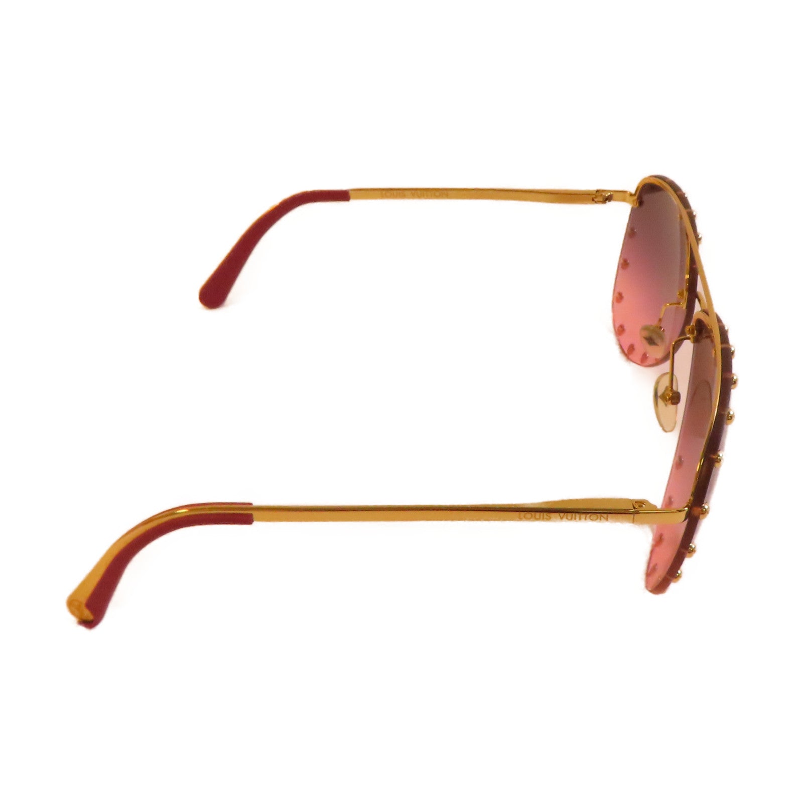 LOUIS VUITTON 金屬/PVC Sunglasses太陽眼鏡金色/紅色