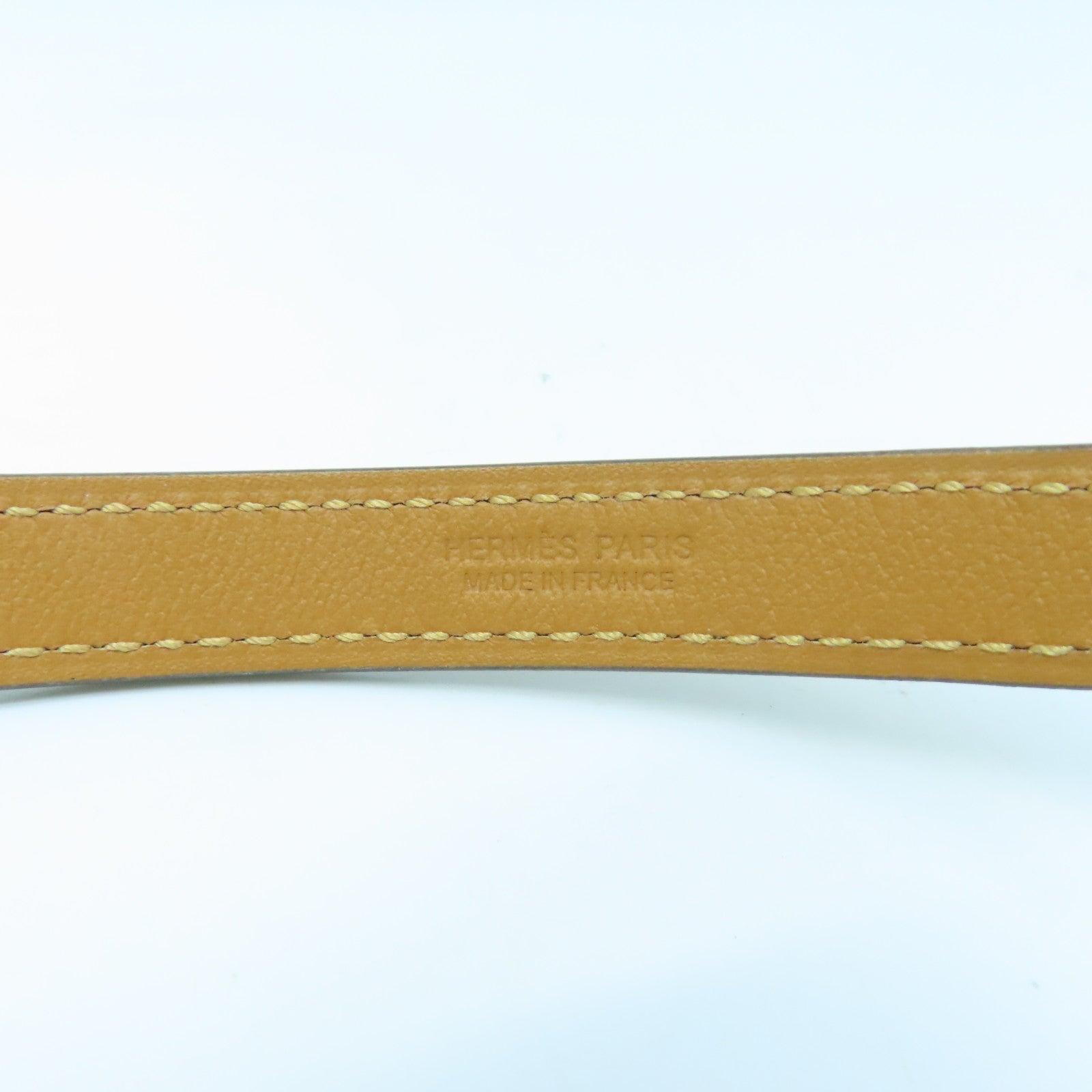 HERMES Veau Epsom Leather Pop H Belt Silver Buckle Belt Brown