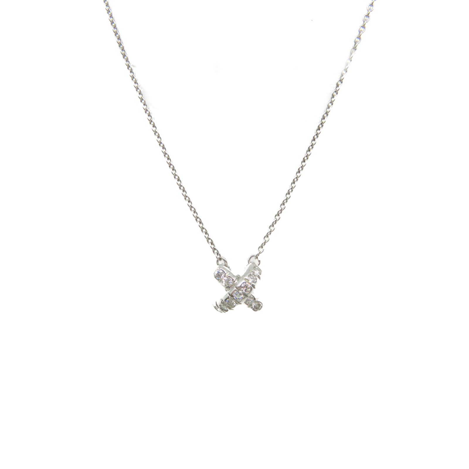 TIFFANY＆CO 【激减优惠】PT950铂金/钻石Diamond Platinum X Necklace项链