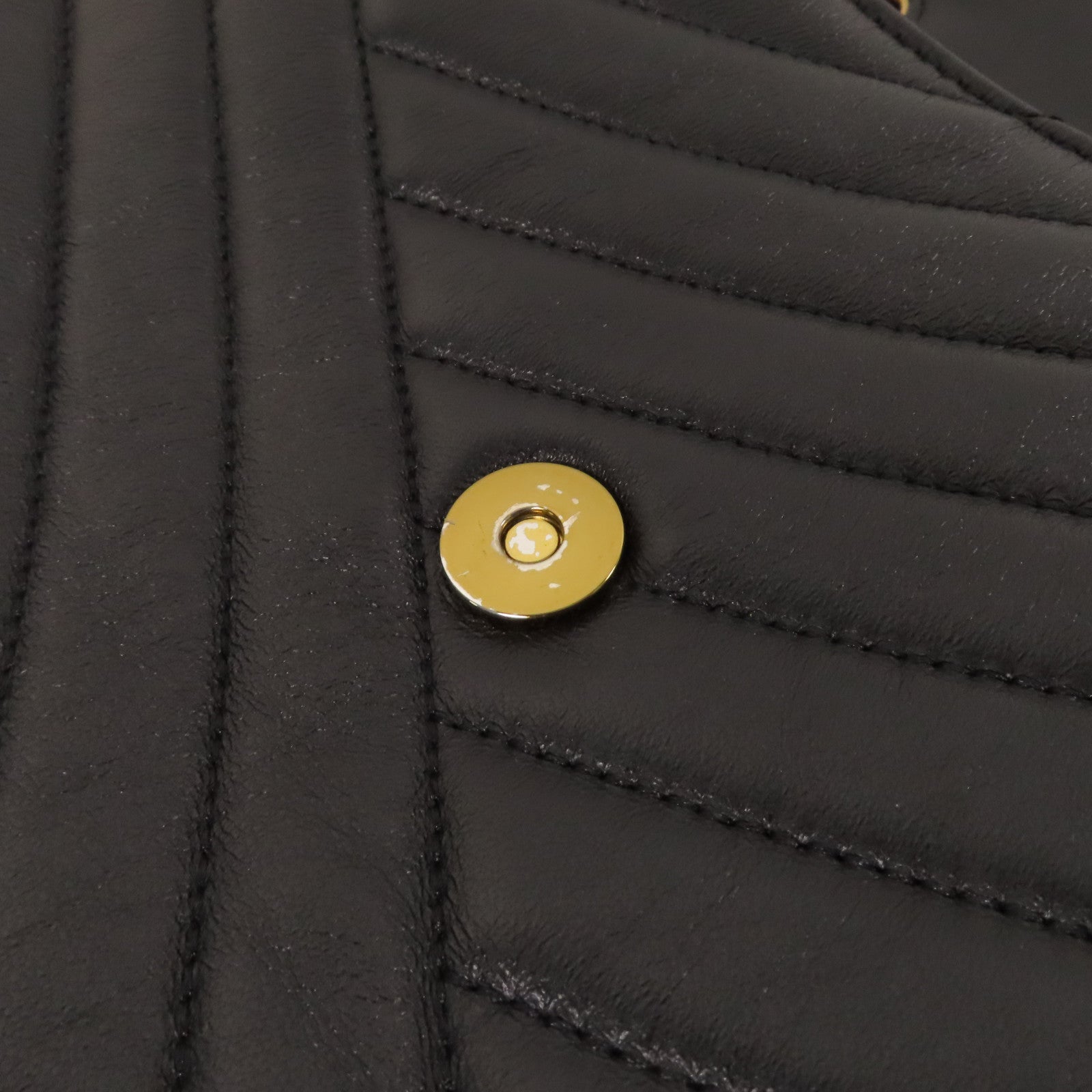 Tory Burch 牛皮皮革Shoulder Bag金扣鏈帶肩背袋黑色