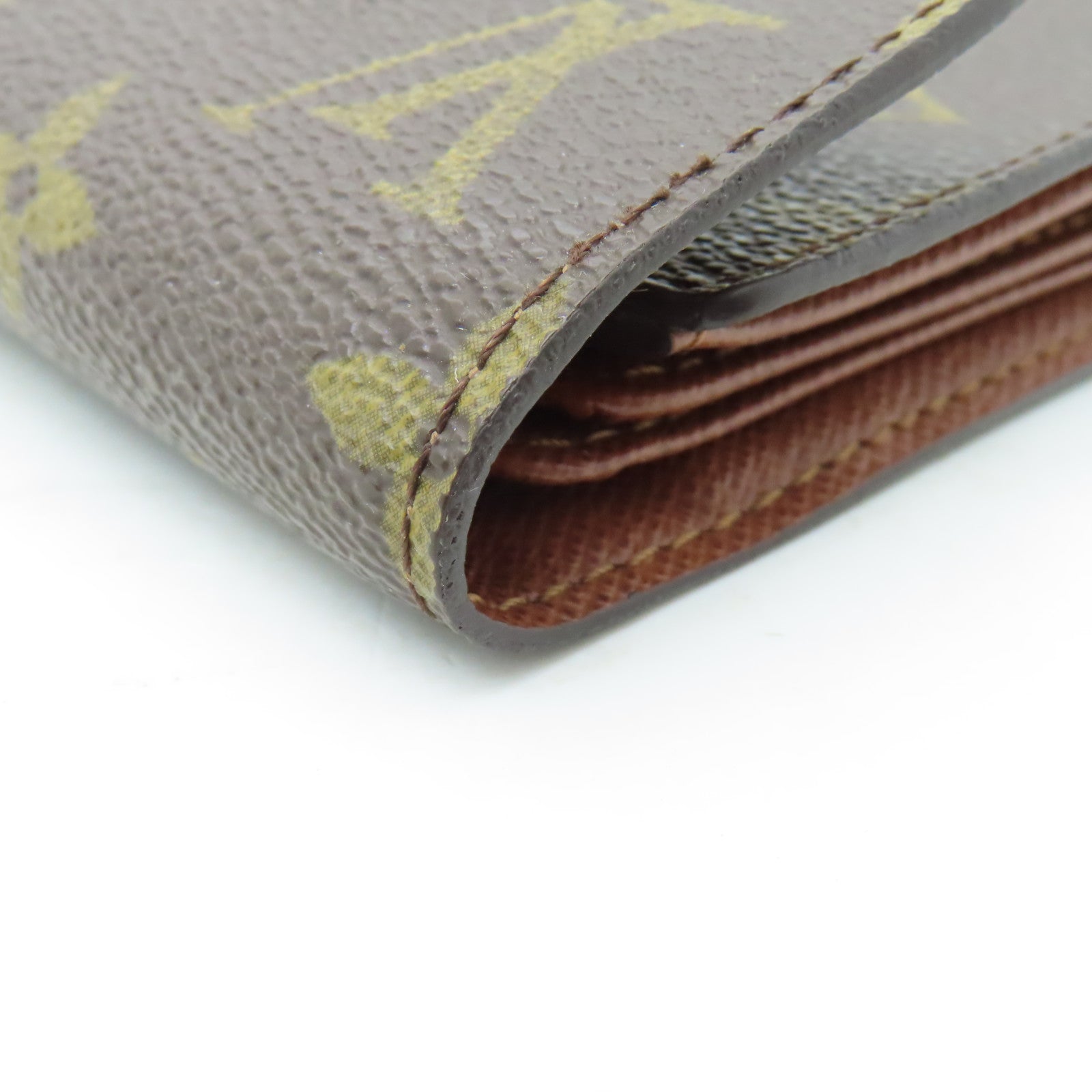 LOUIS VUITTON Monogram Portefeuilie金扣錢包啡色