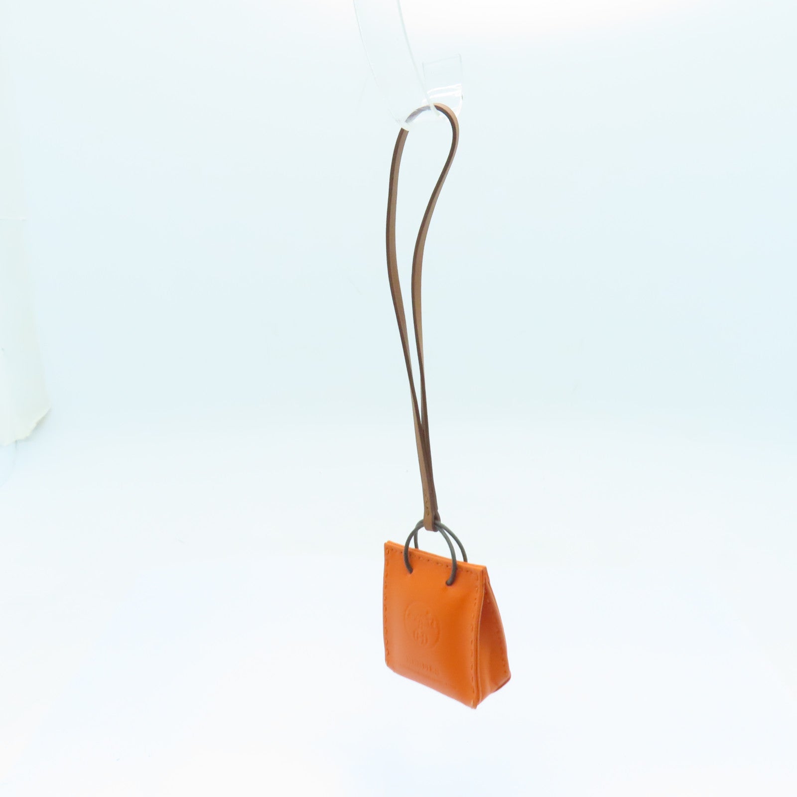 HERMES Swift皮革Bag Charm掛飾Orange橙色