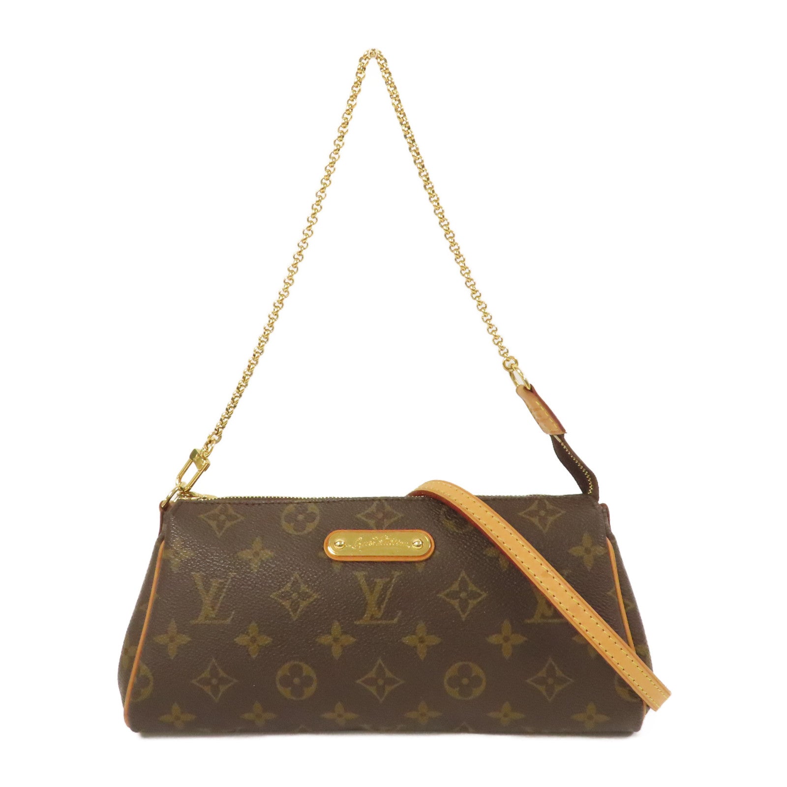 LOUIS VUITTON Monogram Eva金扣手挽肩背兩用袋啡色