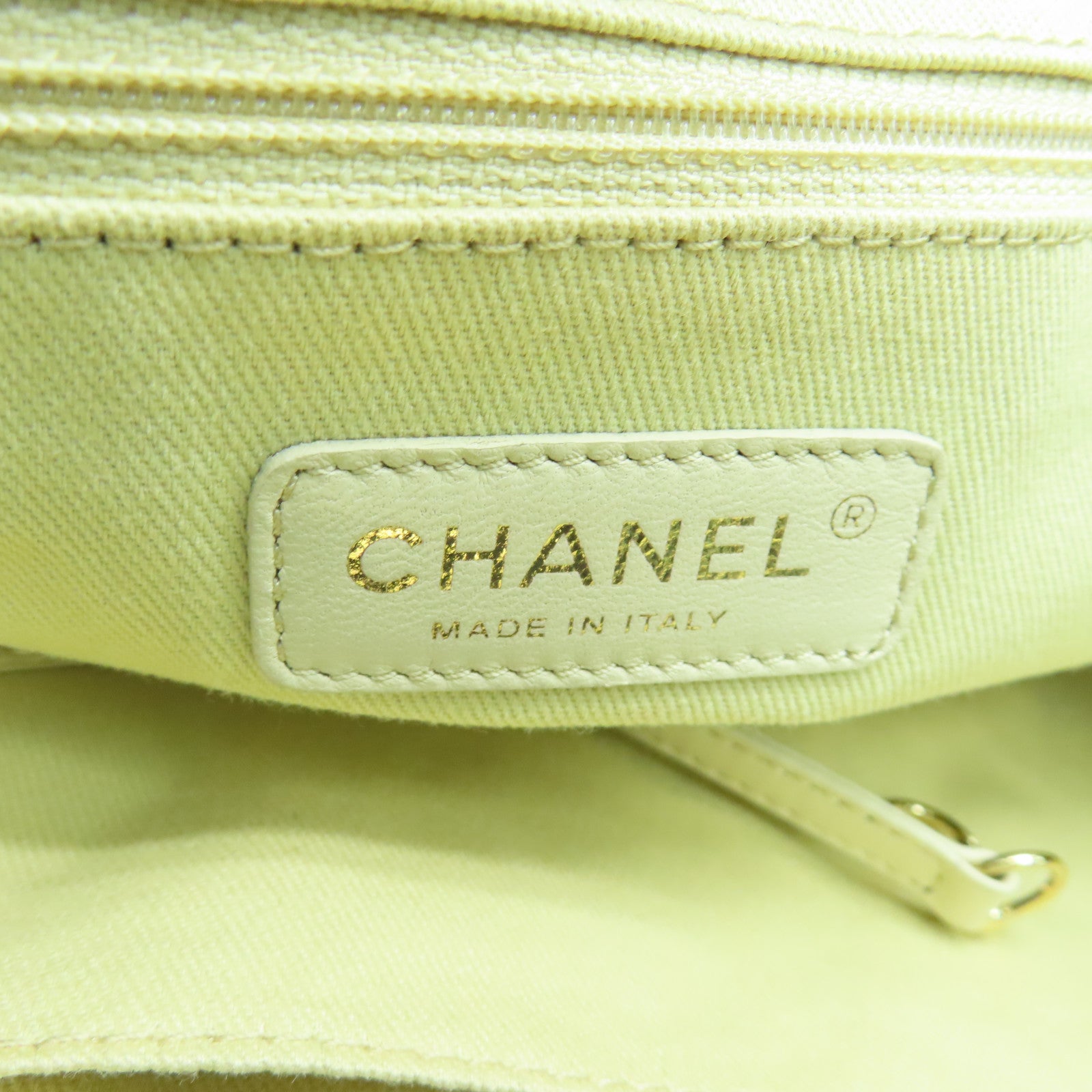 CHANEL 帆布Deauville Tote金扣手挽肩背兩用袋藍色