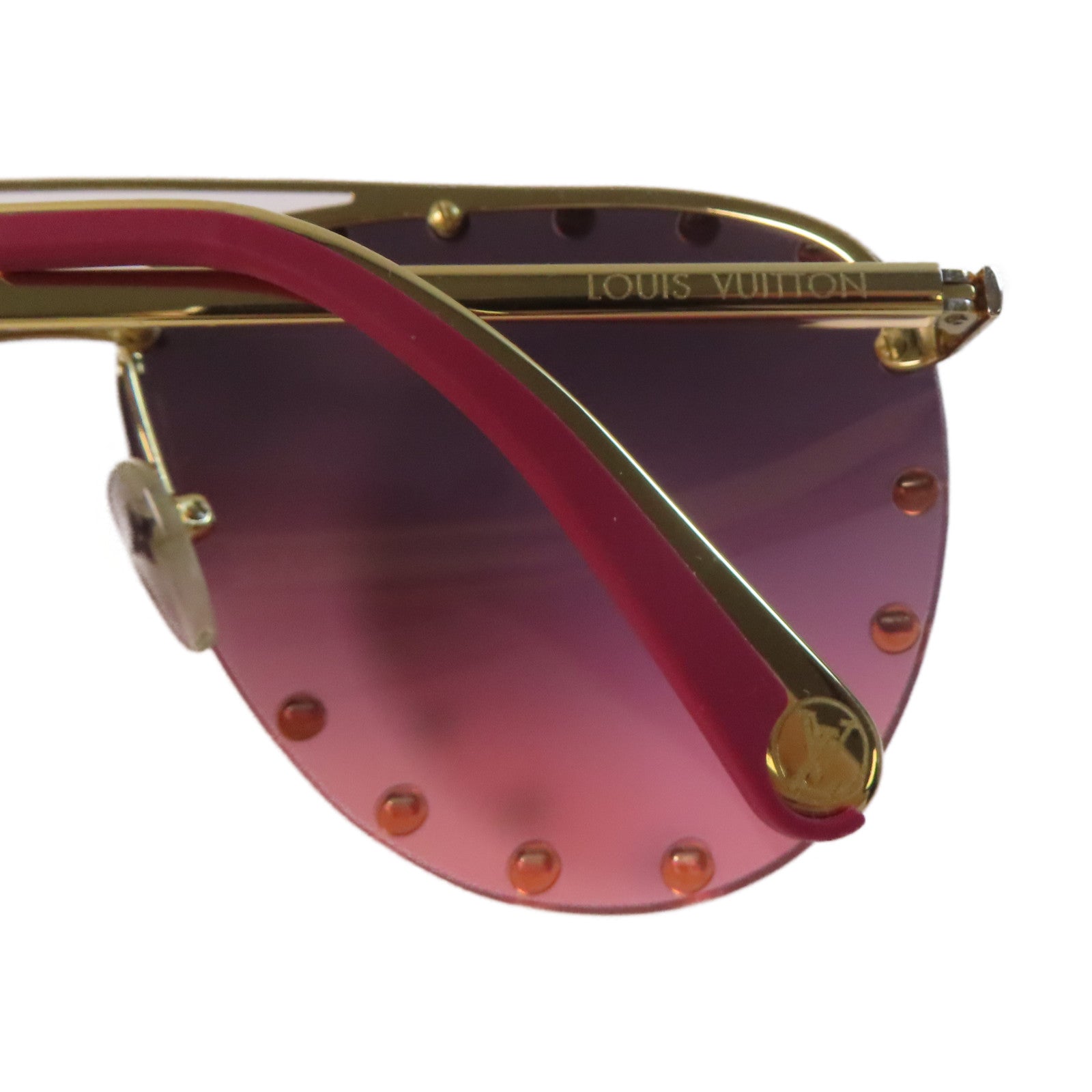 LOUIS VUITTON 金屬/PVC Sunglasses太陽眼鏡金色/紅色