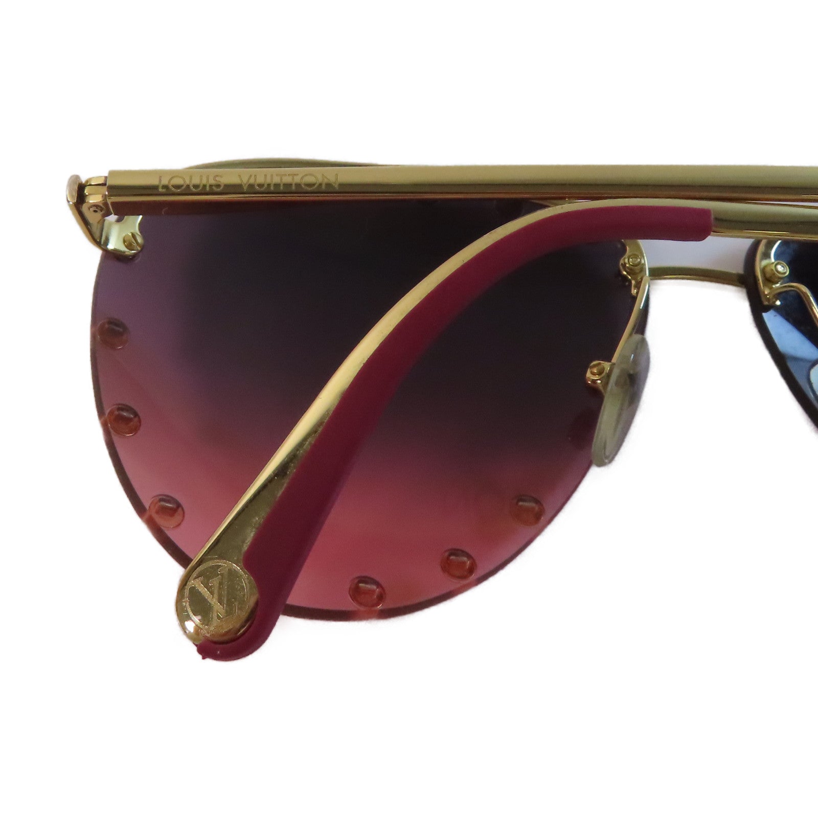 LOUIS VUITTON 金屬/PVC Sunglasses太陽眼鏡金色/紅色