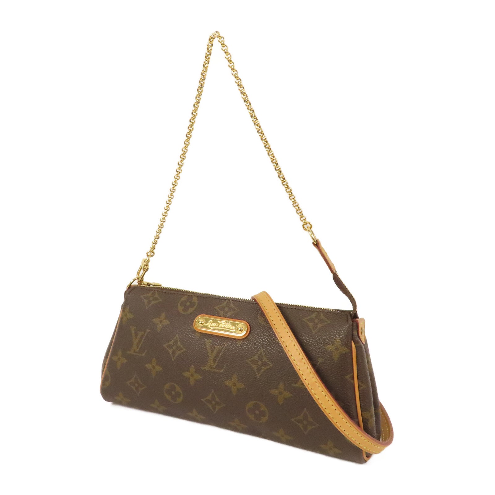 LOUIS VUITTON Monogram Eva金扣手挽肩背兩用袋啡色