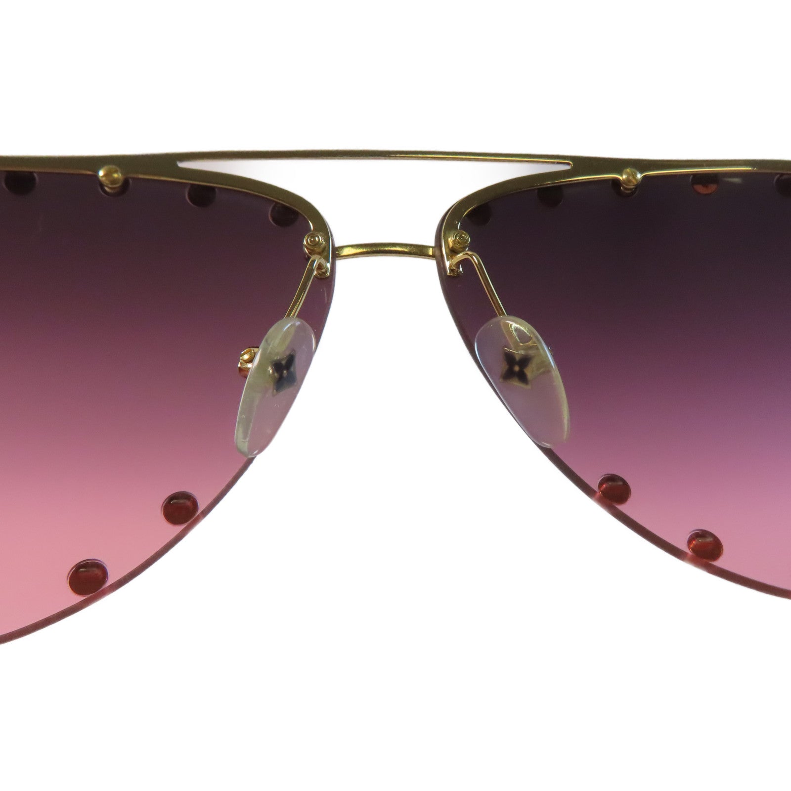 LOUIS VUITTON 金屬/PVC Sunglasses太陽眼鏡金色/紅色