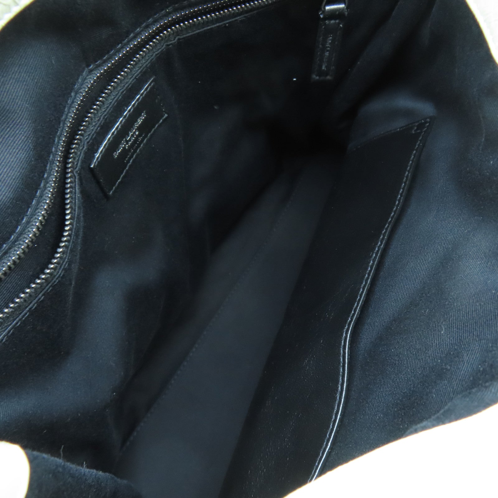 SAINT LAURENT 牛皮皮革Tote Bag銀扣鏈帶肩背袋米色