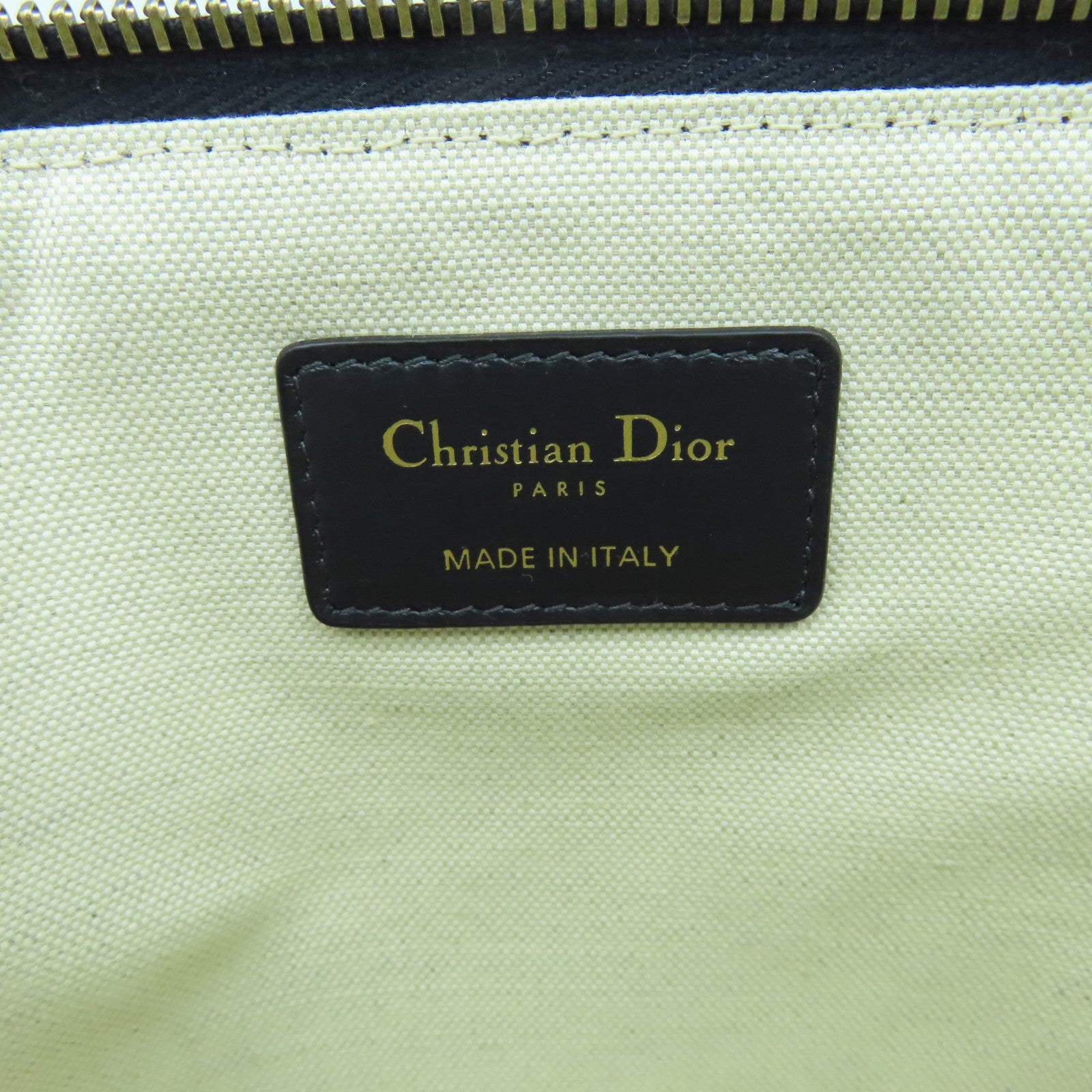 Dior 帆布Travel Kit金扣小袋藍色