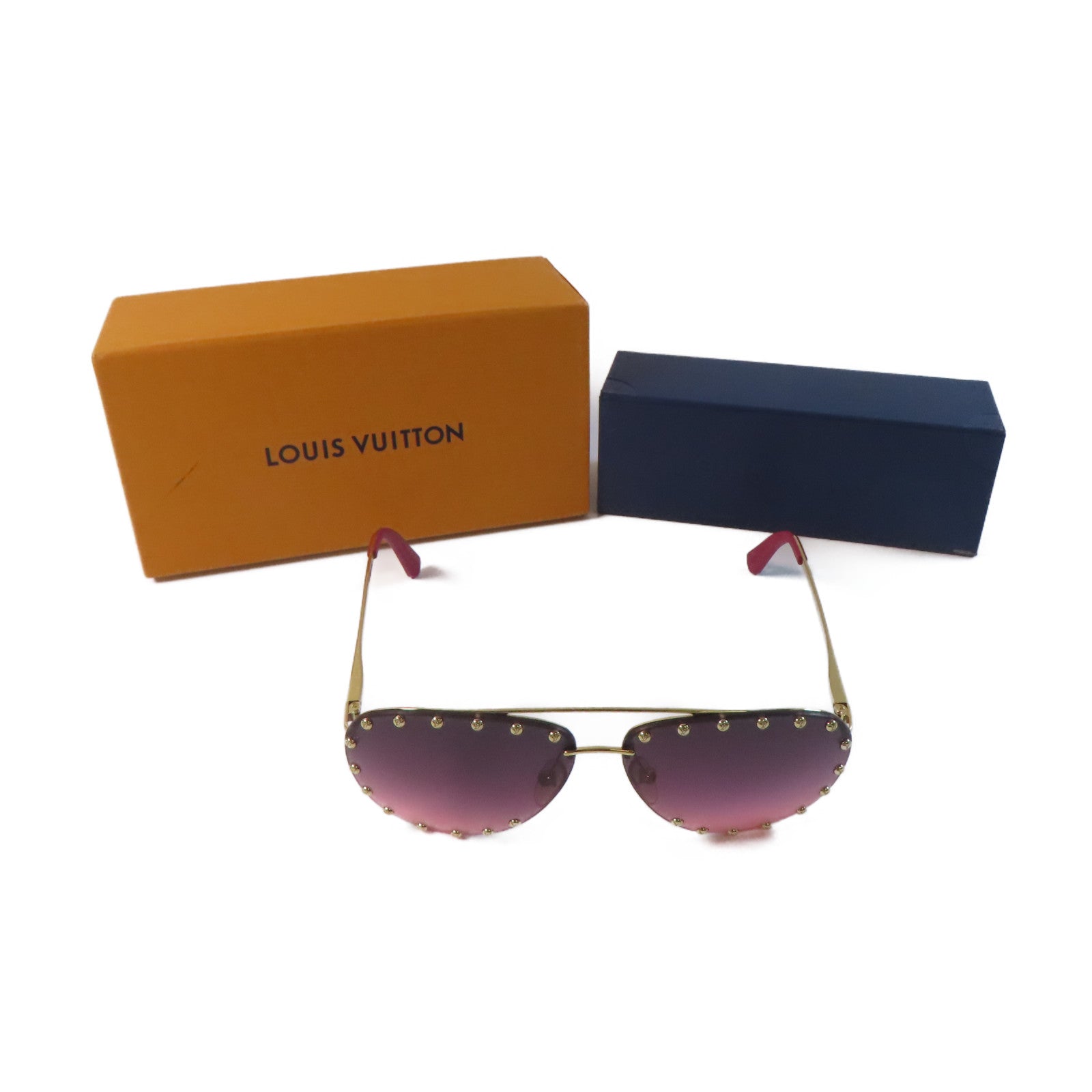 LOUIS VUITTON 金屬/PVC Sunglasses太陽眼鏡金色/紅色
