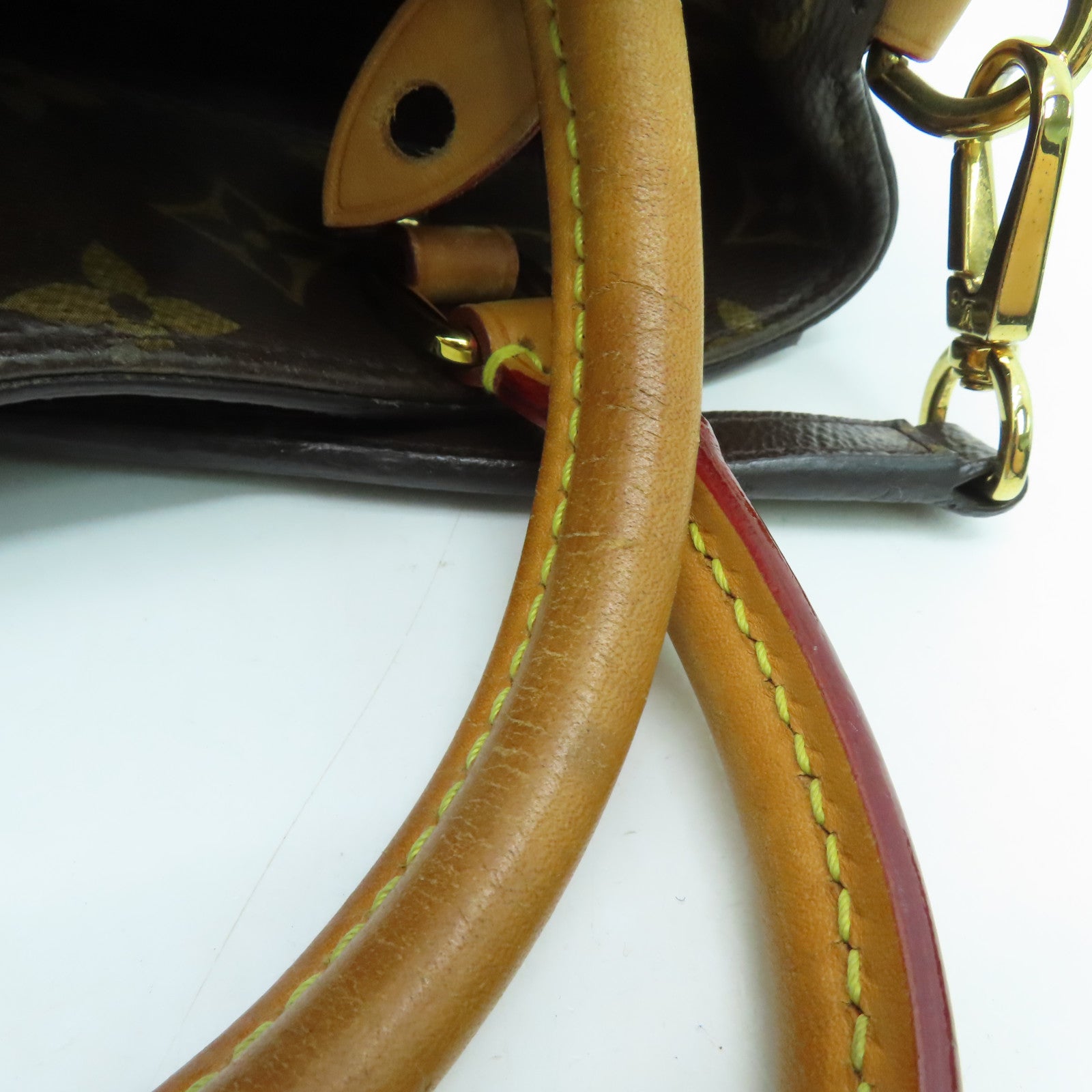 LOUIS VUITTON Monogram Montaigne BB金扣手挽肩背兩用袋啡色