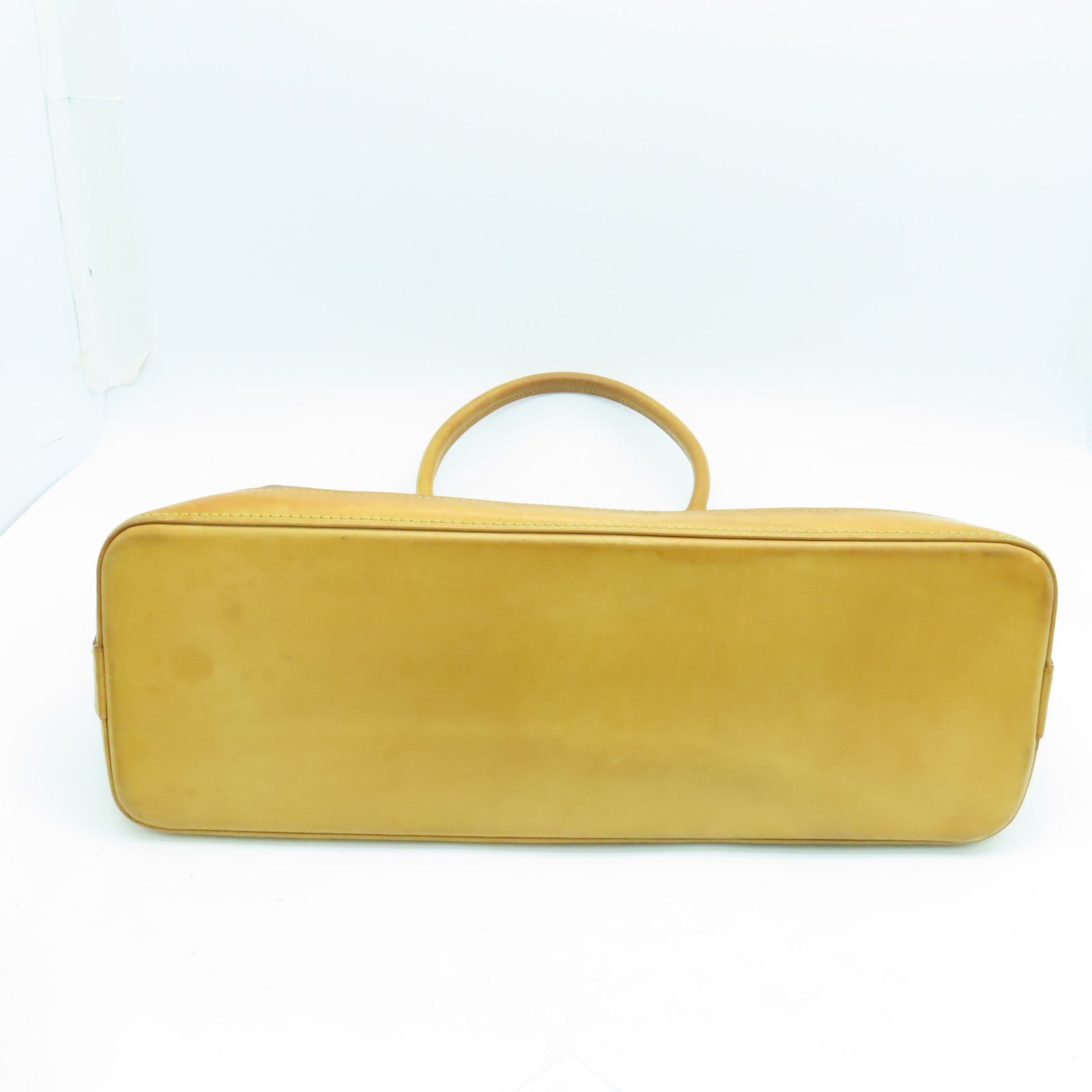LOUIS VUITTON Monogram Lockit Horizontal gold buckle handle bag brown