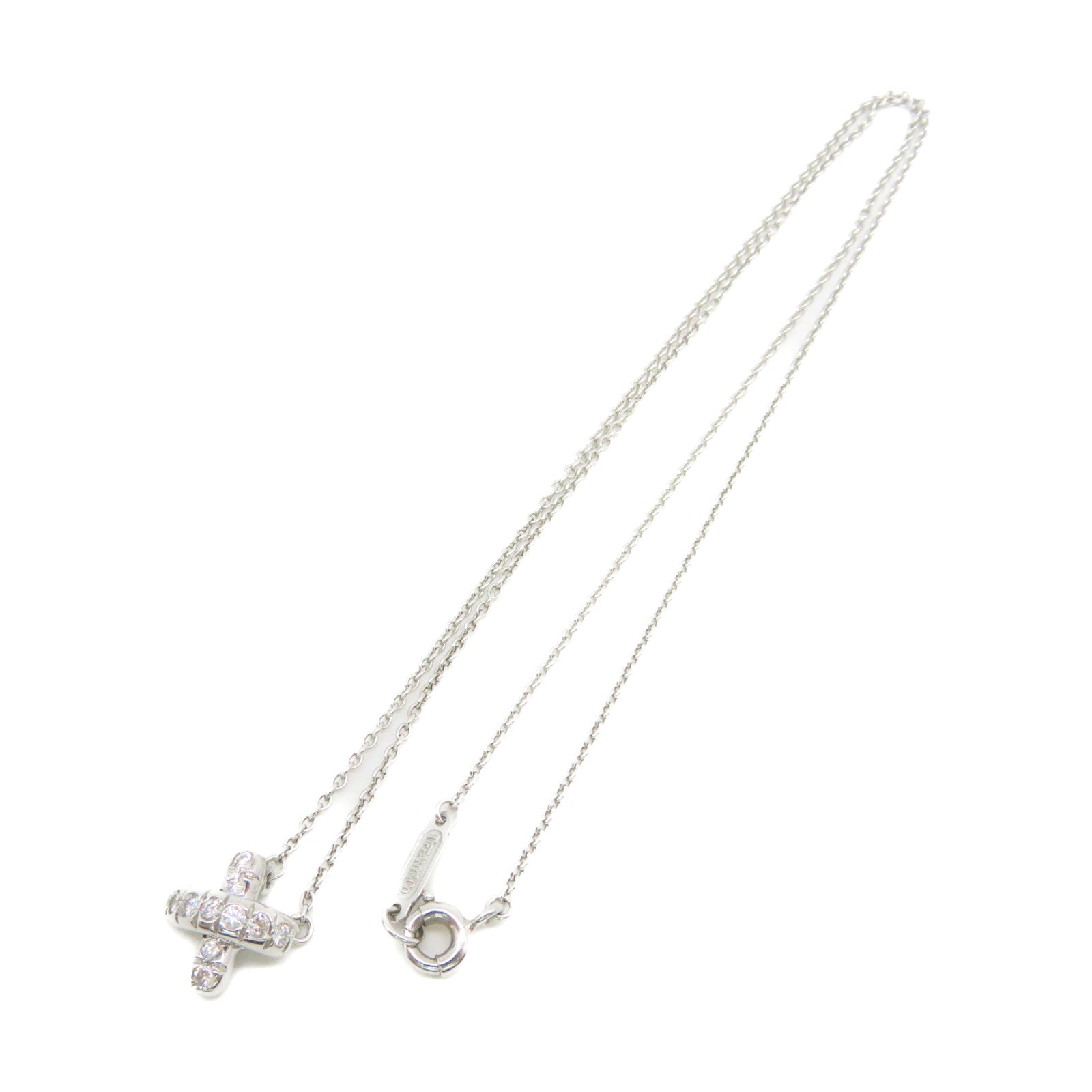 TIFFANY＆CO 【激减优惠】PT950铂金/钻石Diamond Platinum X Necklace项链