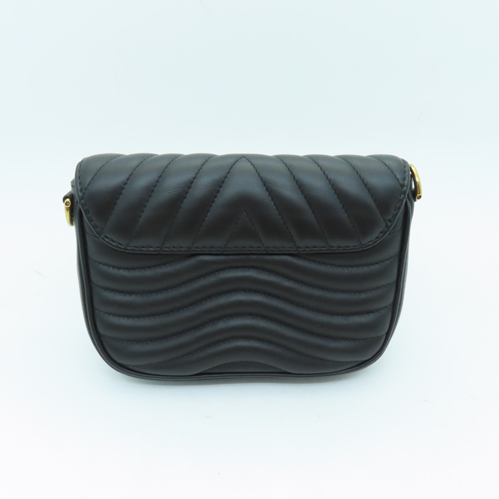 LOUIS VUITTON 牛皮皮革New Wave Multi-Pochette金扣肩背袋黑色