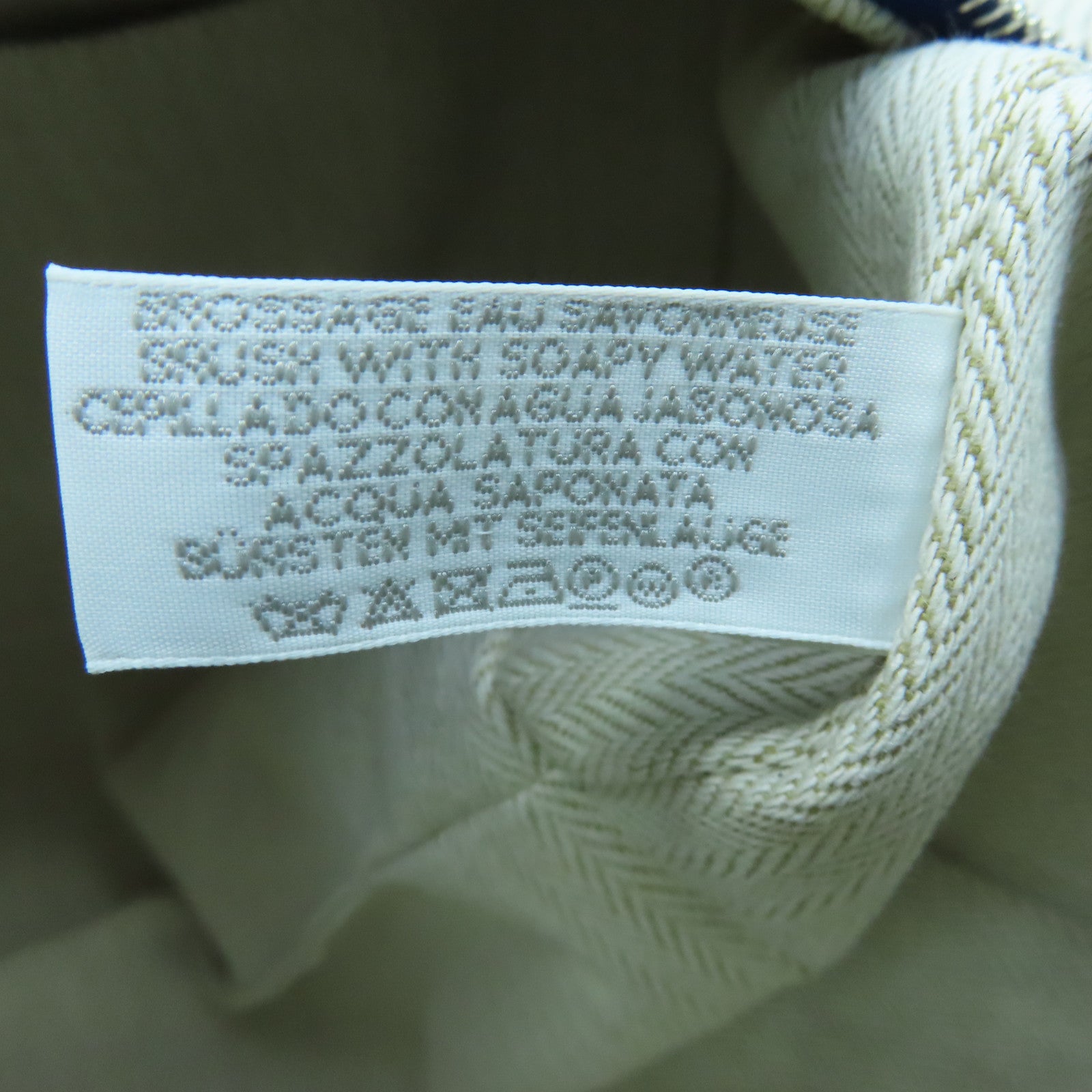 HERMES 帆布Bride-a-Brac Cabriole Case银扣手提包蓝色