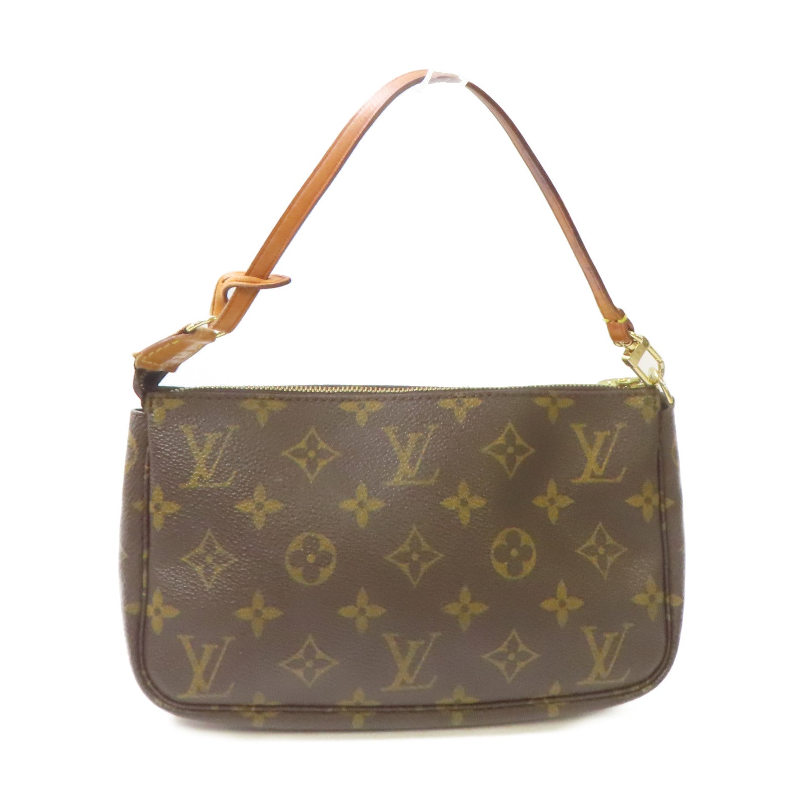 LOUIS VUITTON Monogram Pochette Accessoires Pouch金扣肩背啡色