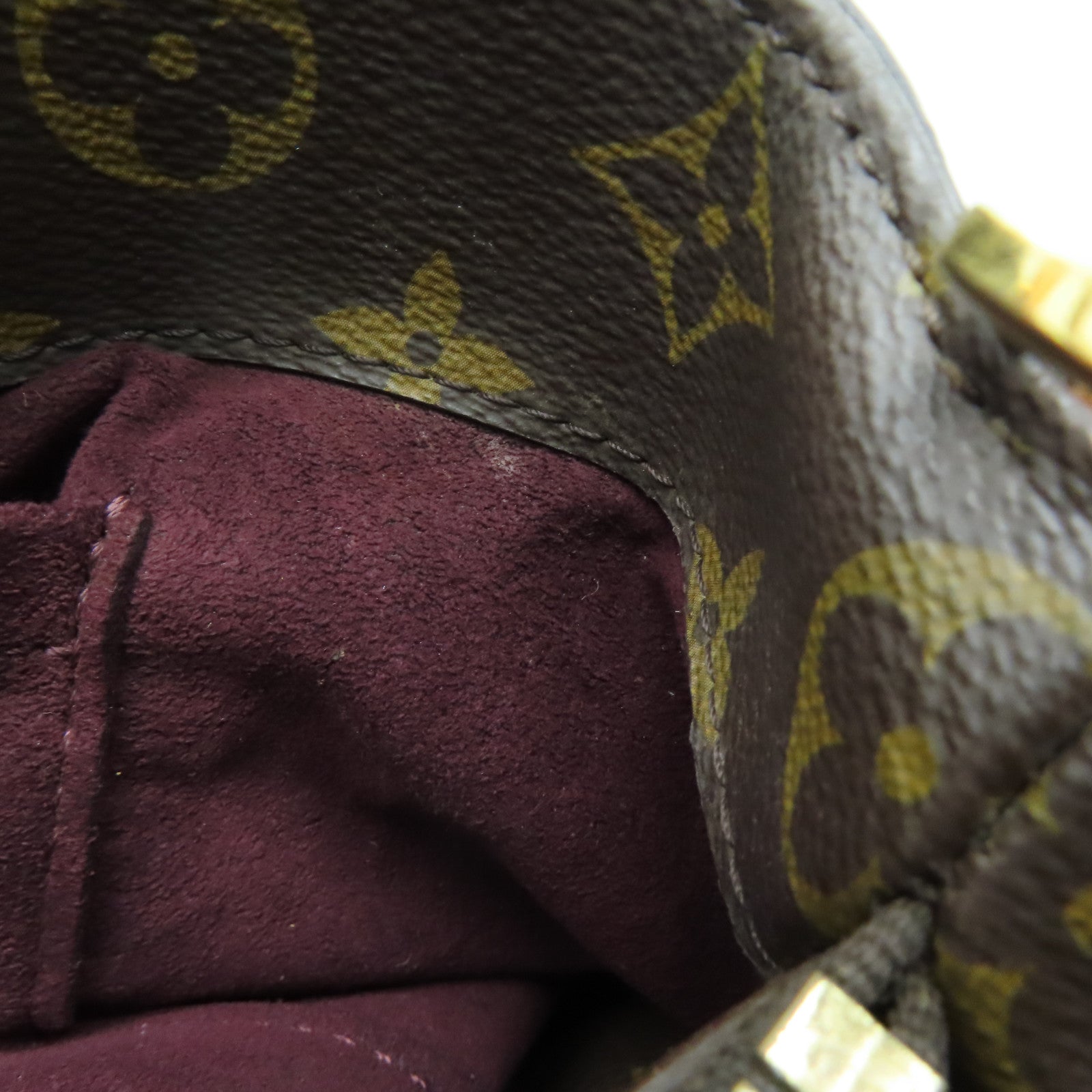 LOUIS VUITTON Monogram Montaigne BB金扣手挽肩背兩用袋啡色