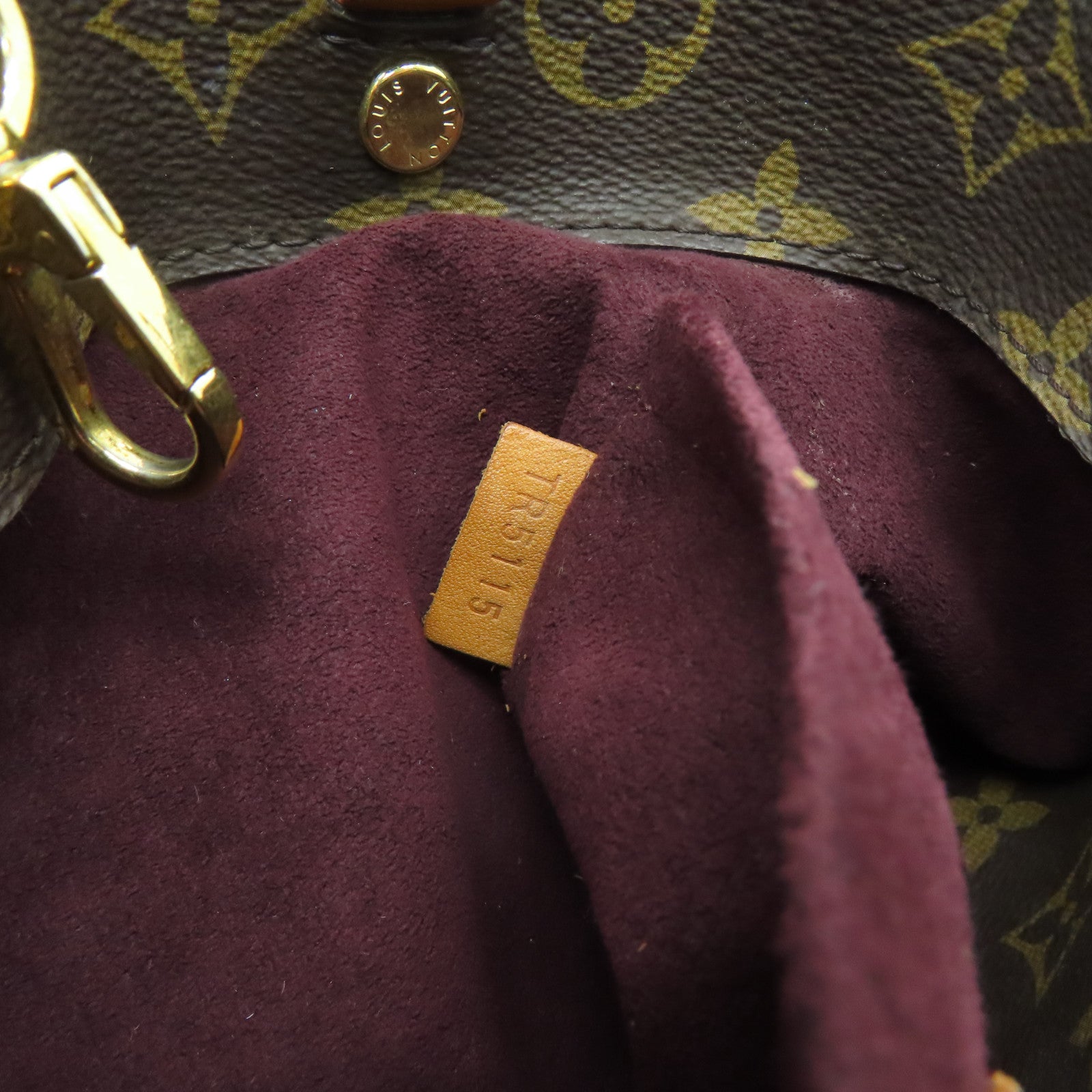 LOUIS VUITTON Monogram Montaigne BB金扣手挽肩背兩用袋啡色