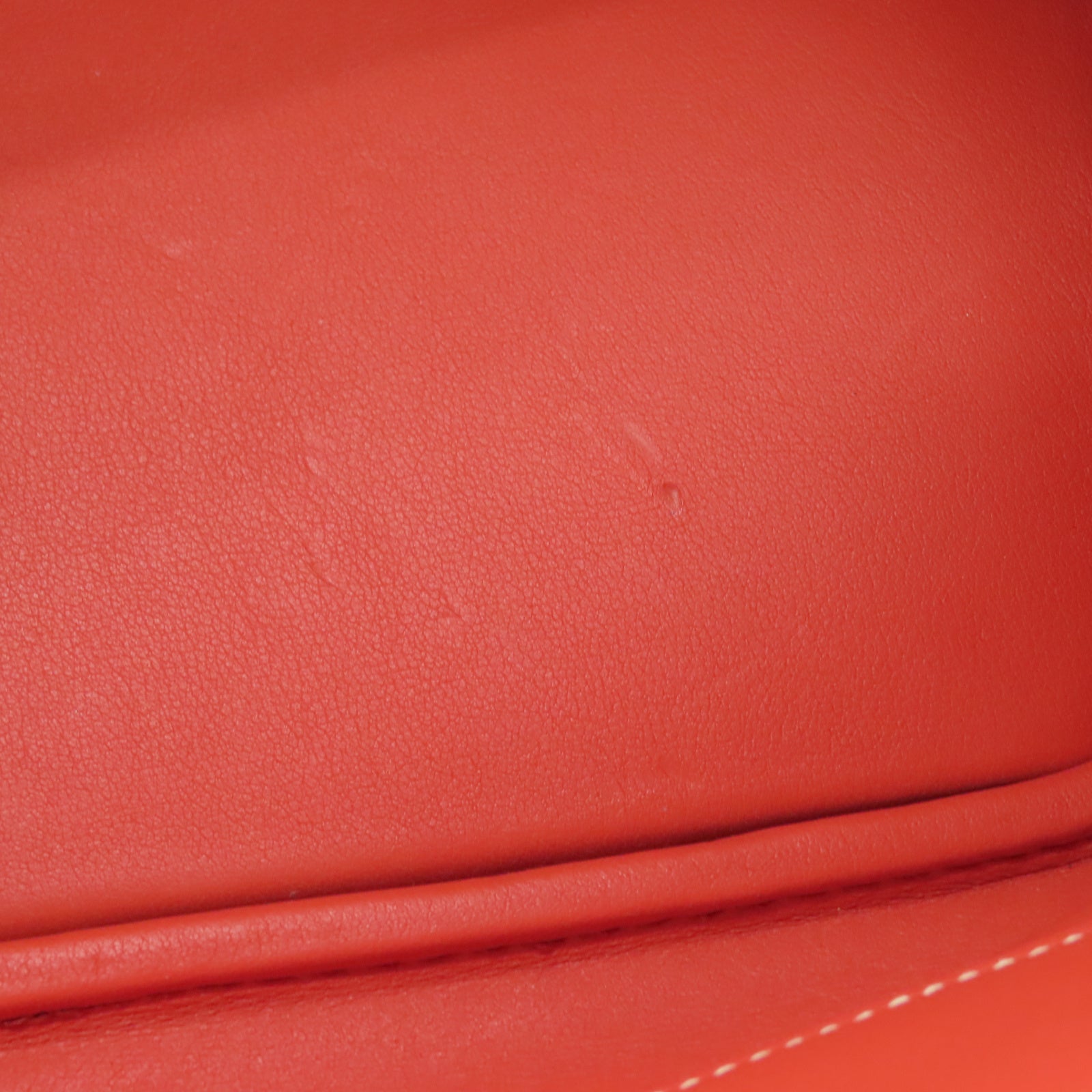 HERMES Veau Swift皮革Plume 32银扣手挽袋赭石红色