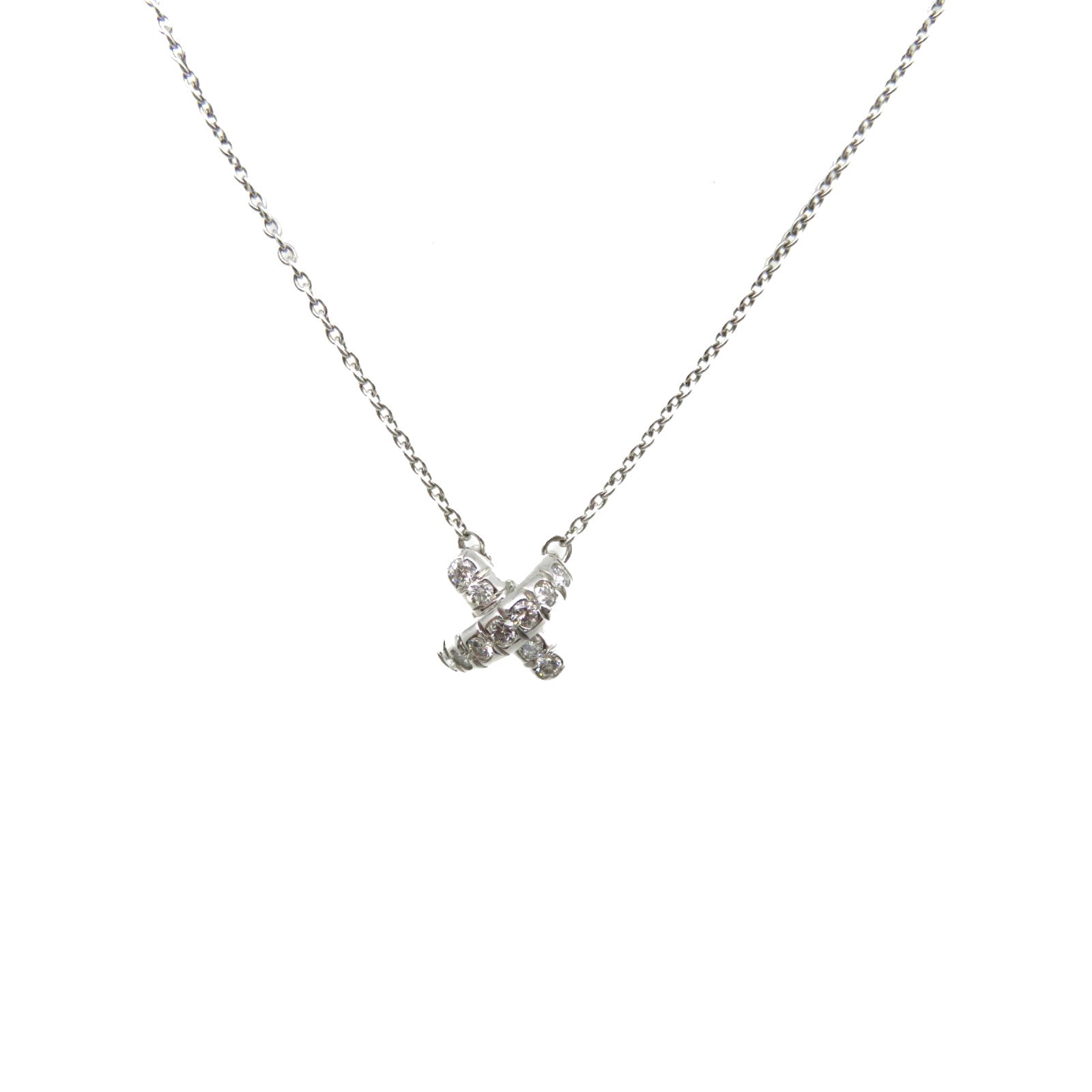 TIFFANY＆CO 【激减优惠】PT950铂金/钻石Diamond Platinum X Necklace项链