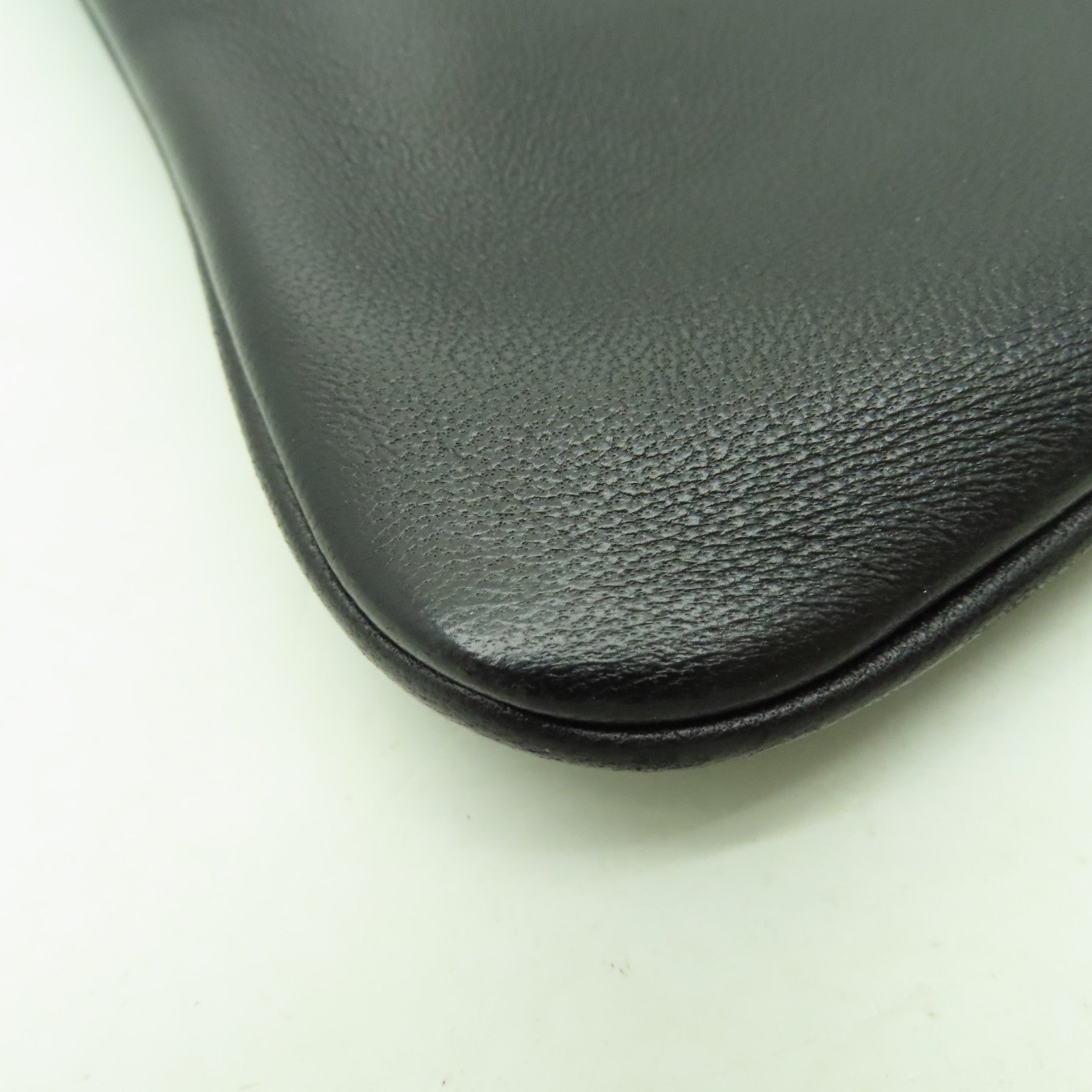 HERMES Swift皮革Aline銀扣肩背袋黑色