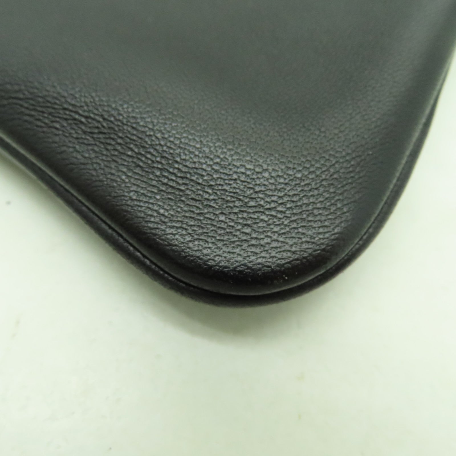 HERMES Swift皮革Aline銀扣肩背袋黑色