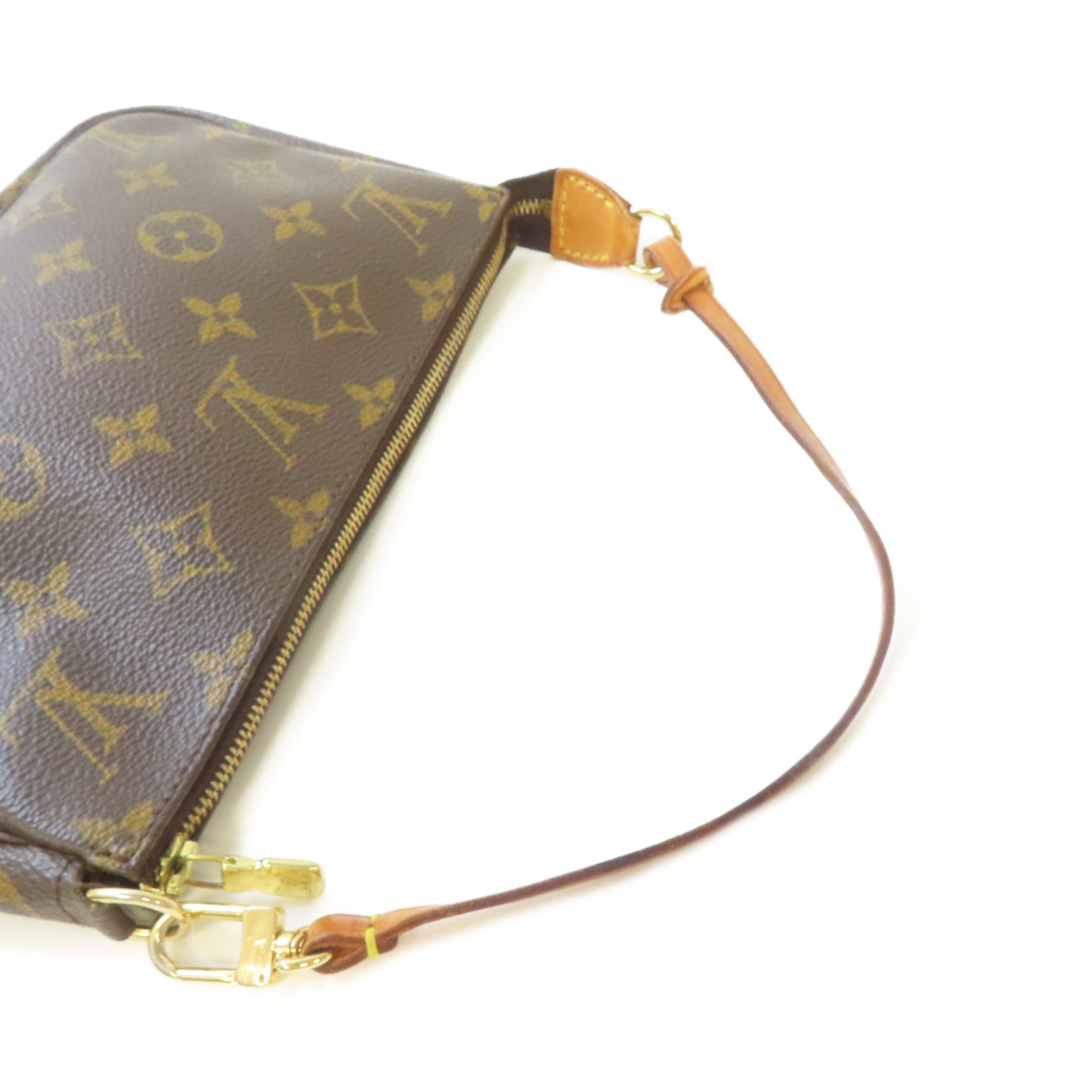 LOUIS VUITTON Monogram Pochette Accessoires Pouch金扣肩背啡色