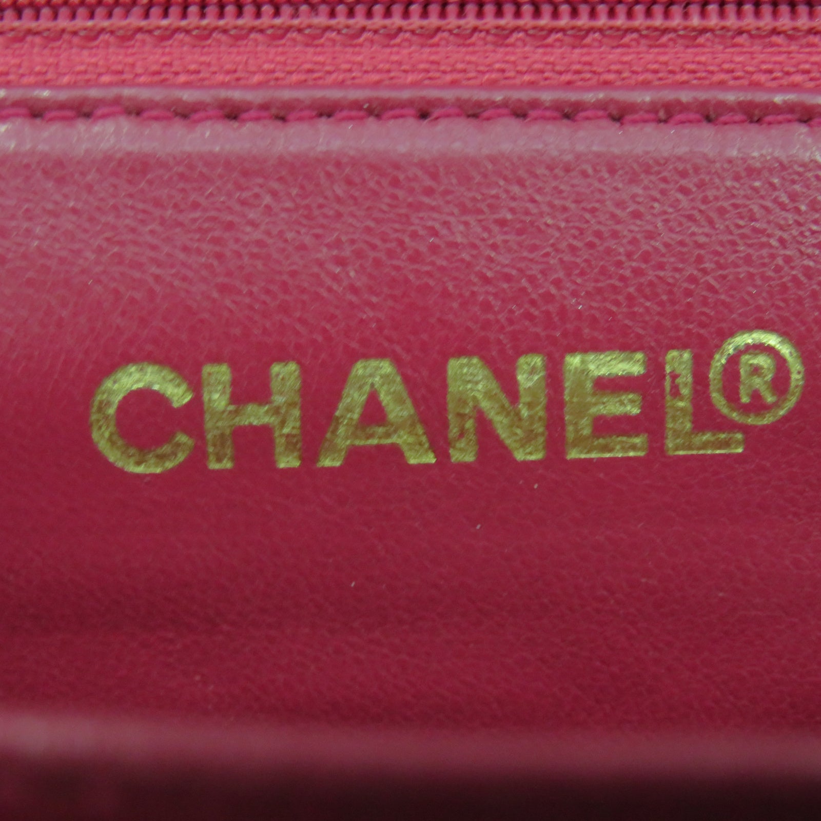 CHANEL 【激減優惠】菱格Caviar皮革Totebag金扣肩背袋紅色