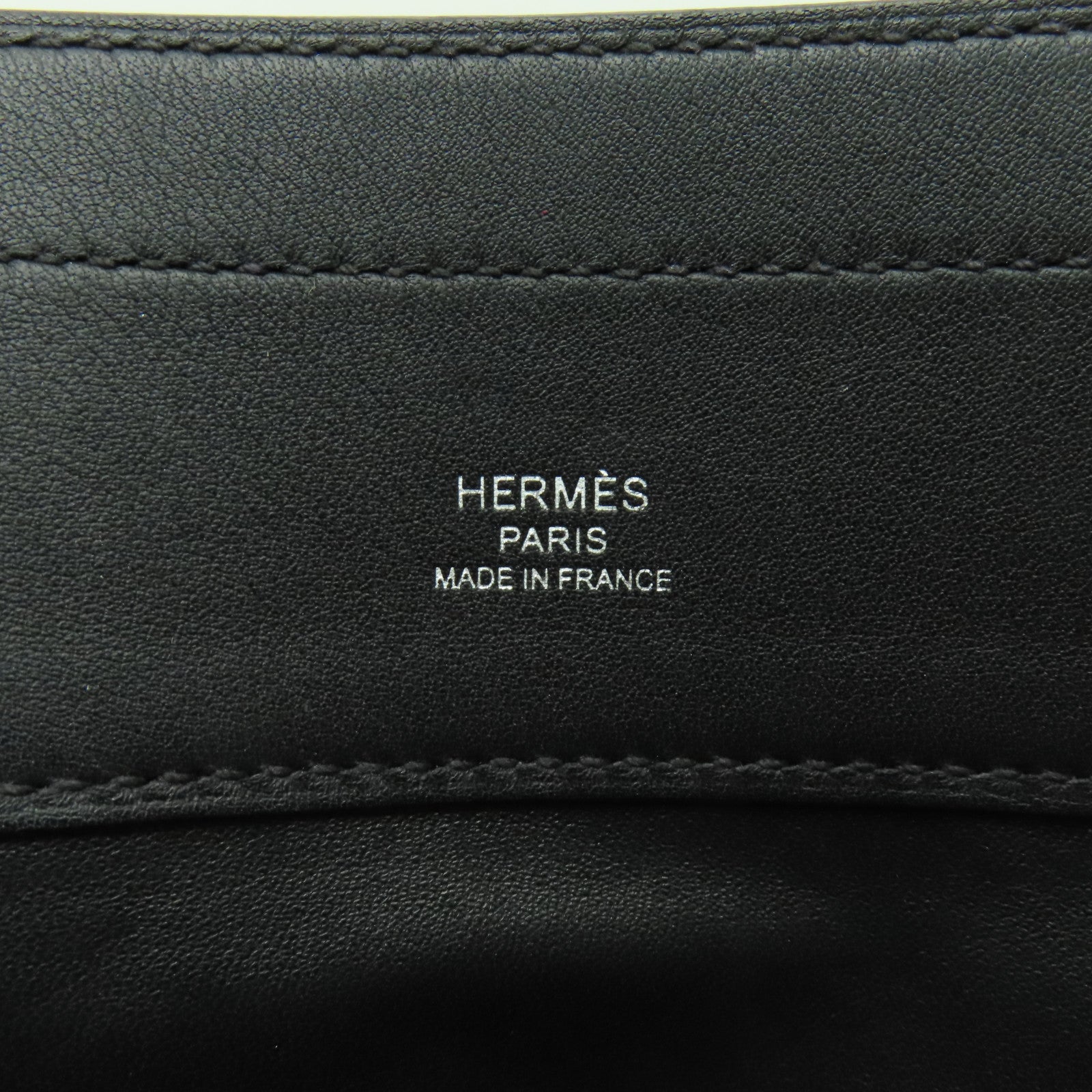 HERMES Swift皮革Aline銀扣肩背袋黑色
