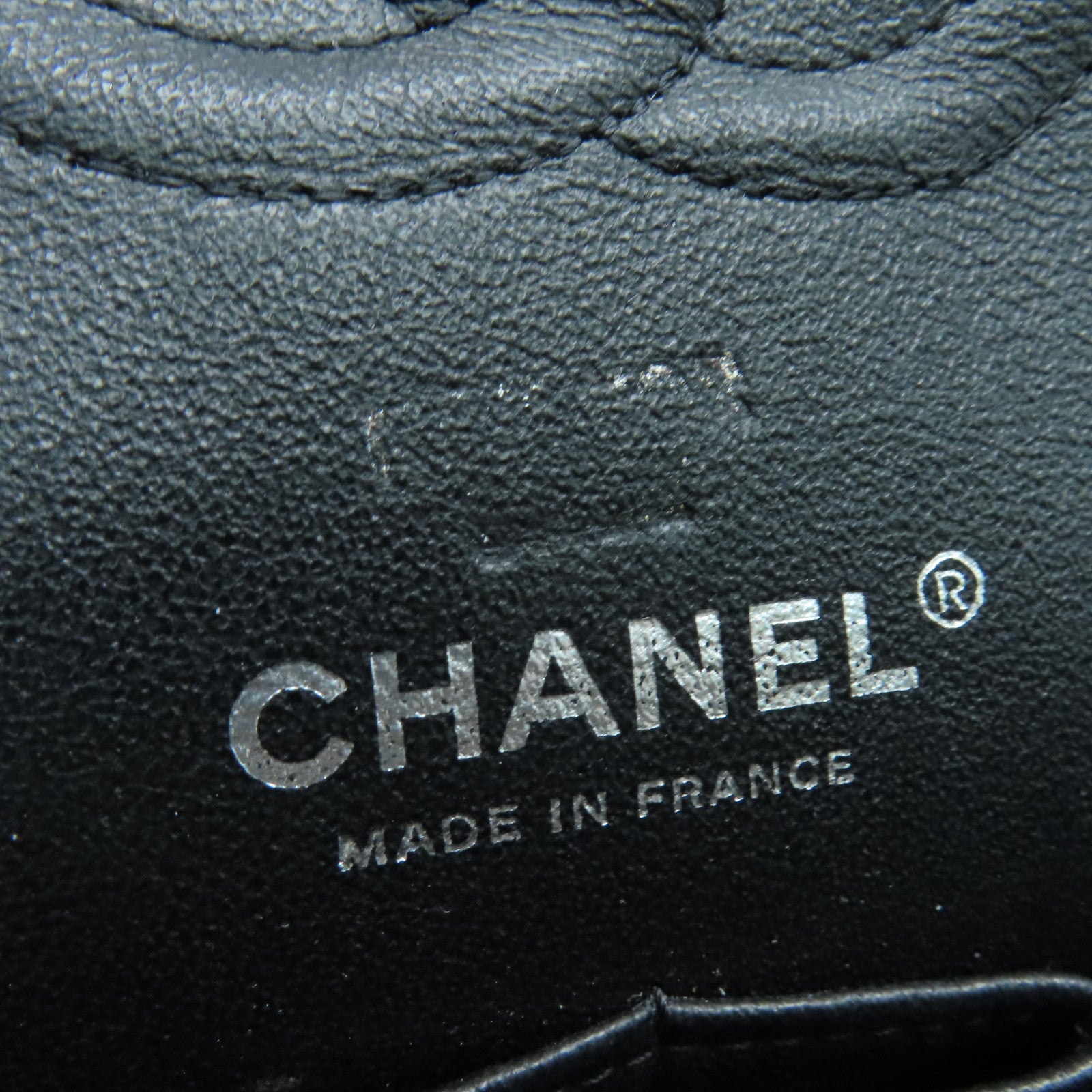 CHANEL 帆布Chain Shoulder銀扣鏈帶肩背袋藍色