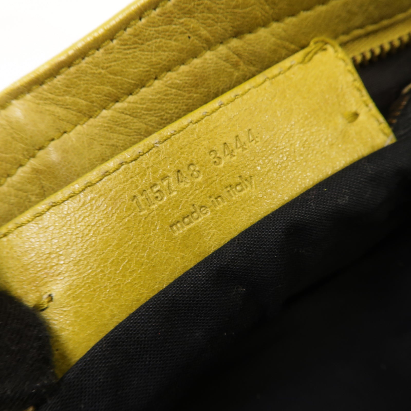 BALENCIAGA 皮革City金扣手挽肩背兩用袋黃色