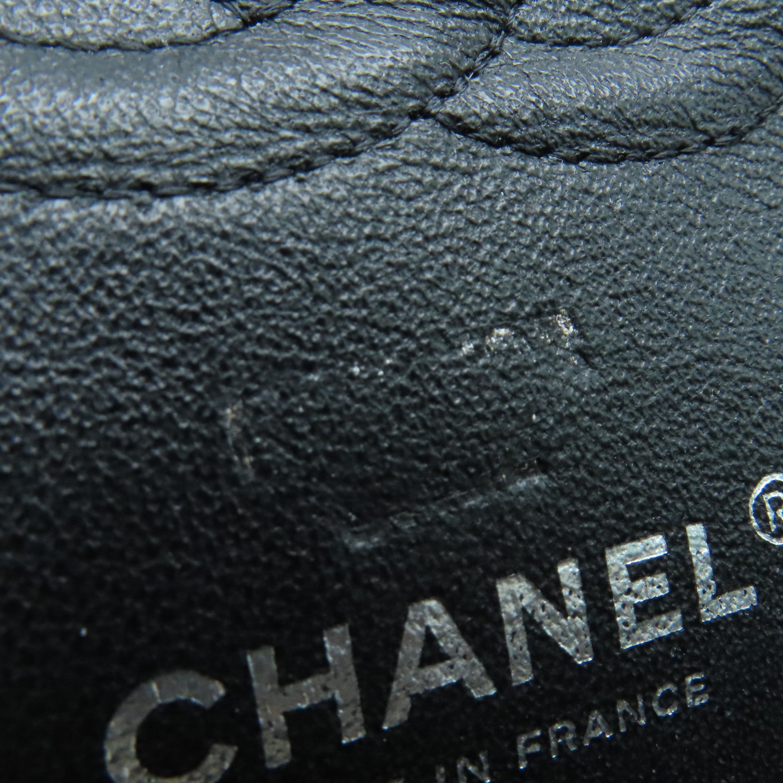 CHANEL 帆布Chain Shoulder銀扣鏈帶肩背袋藍色