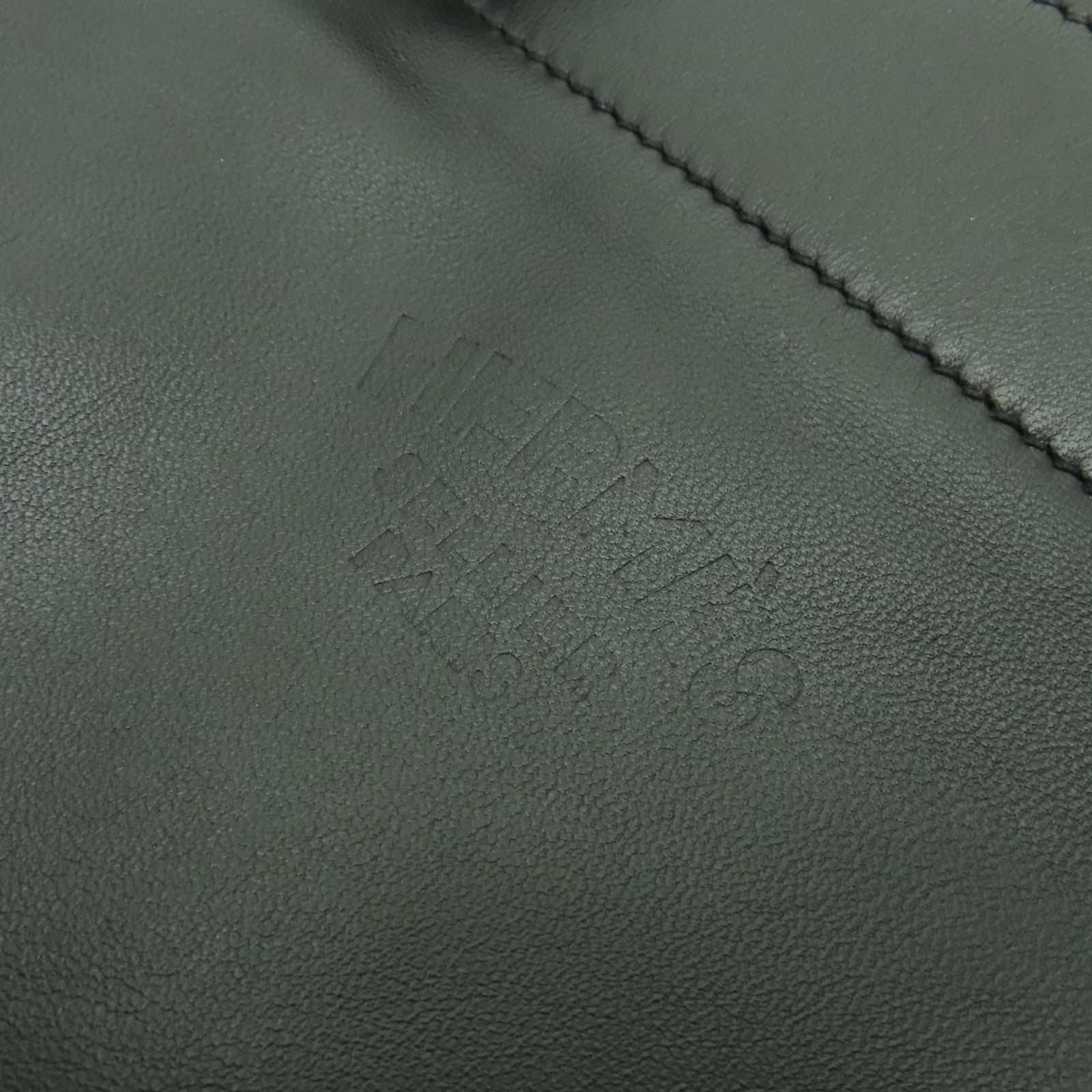 HERMES Swift皮革Aline銀扣肩背袋黑色