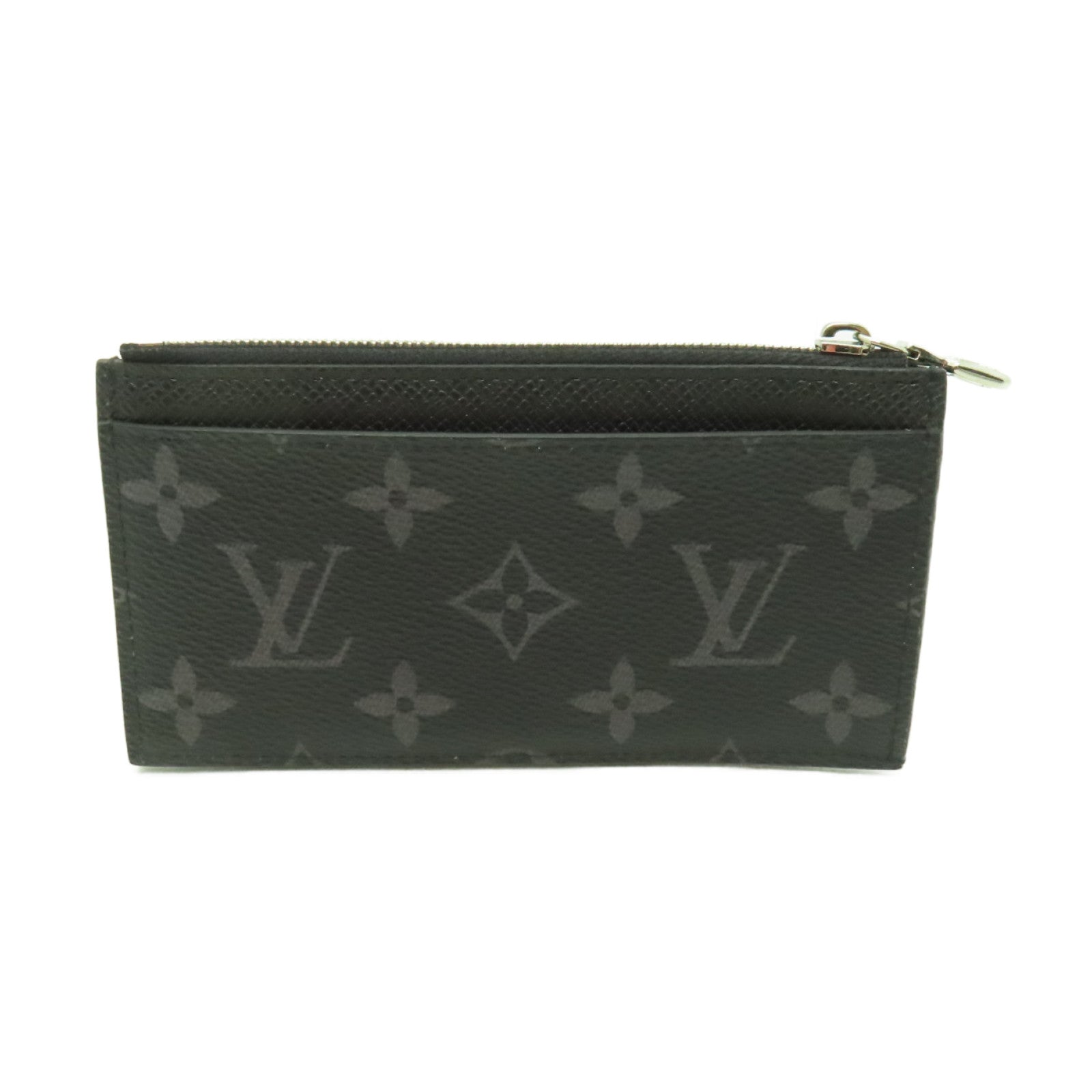 LOUIS VUITTON Monogram Eclipse Card Case銀扣卡片套黒色/灰色