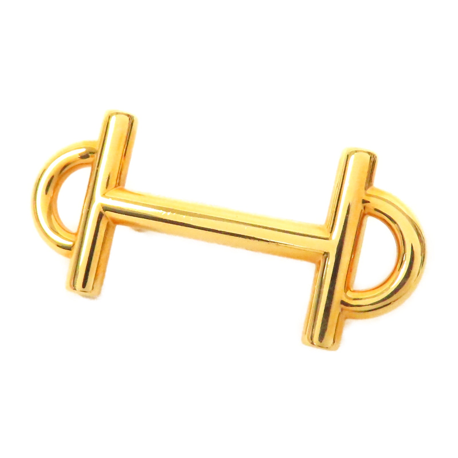 HERMES Epsom皮革/Swift皮革Gamma Buckle 13mm金扣皮帶大象灰色/白色