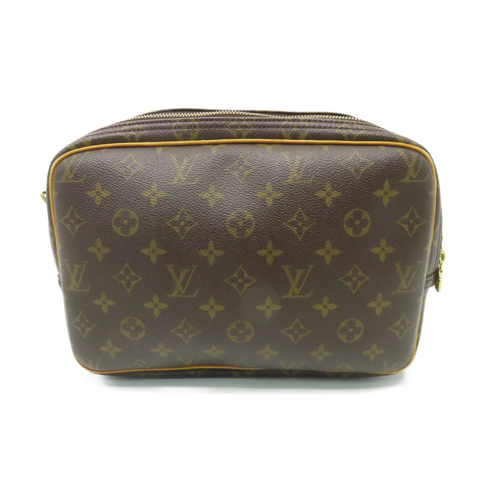LOUIS VUITTON Monogram Reporter金扣肩背袋啡色