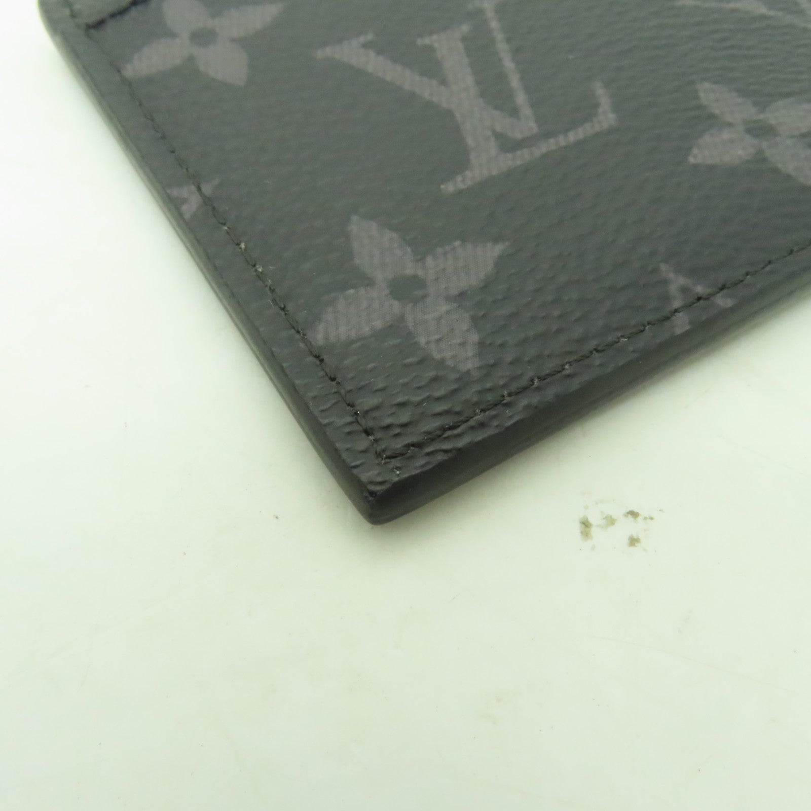 LOUIS VUITTON Monogram Eclipse Card Case銀扣卡片套黒色/灰色